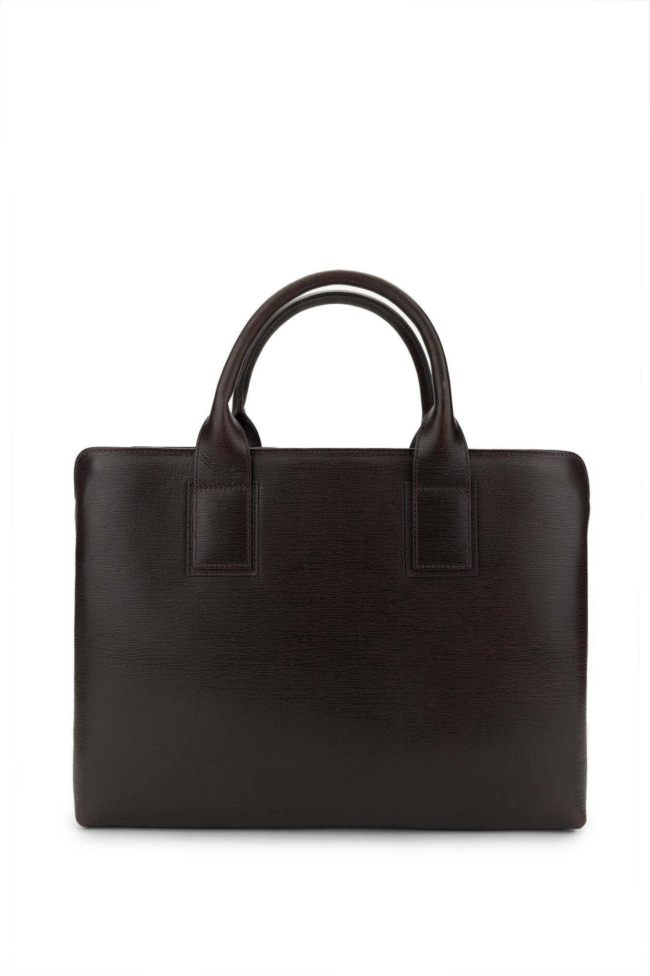 Tamer Tanca Erkek Hakiki Deri Kahverengi Evrak Çantası