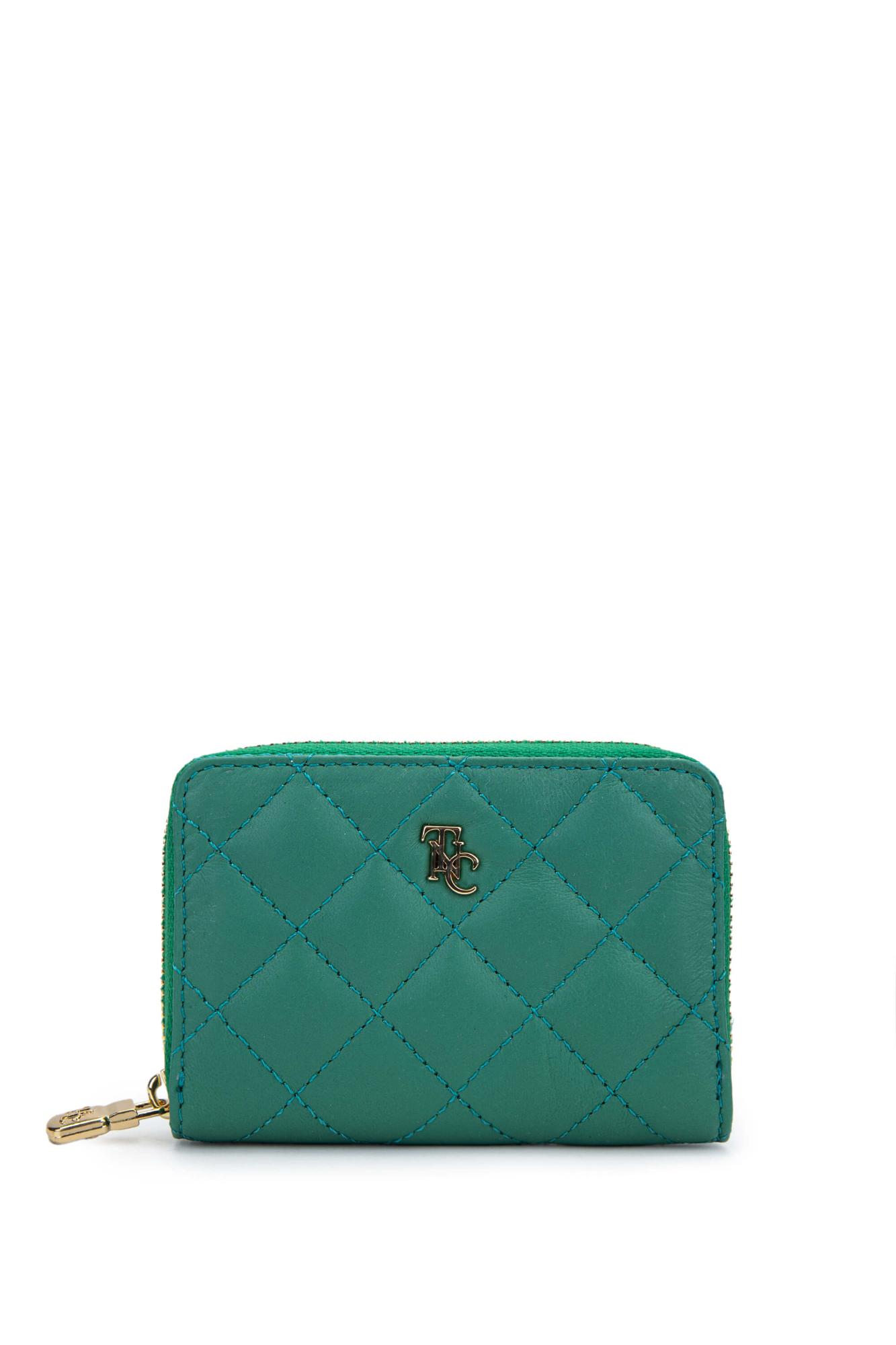 Tamer Tanca Unisex Hakiki Deri Çimen Yeşil Cüzdan