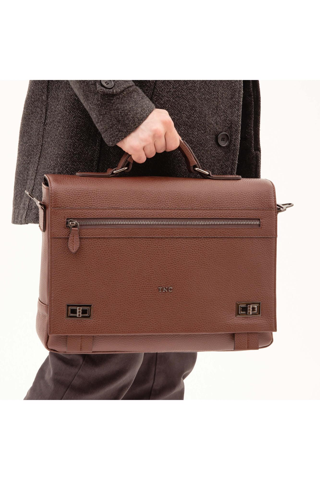 Tamer Tanca Erkek Hakiki Deri Taba Evrak Çantası