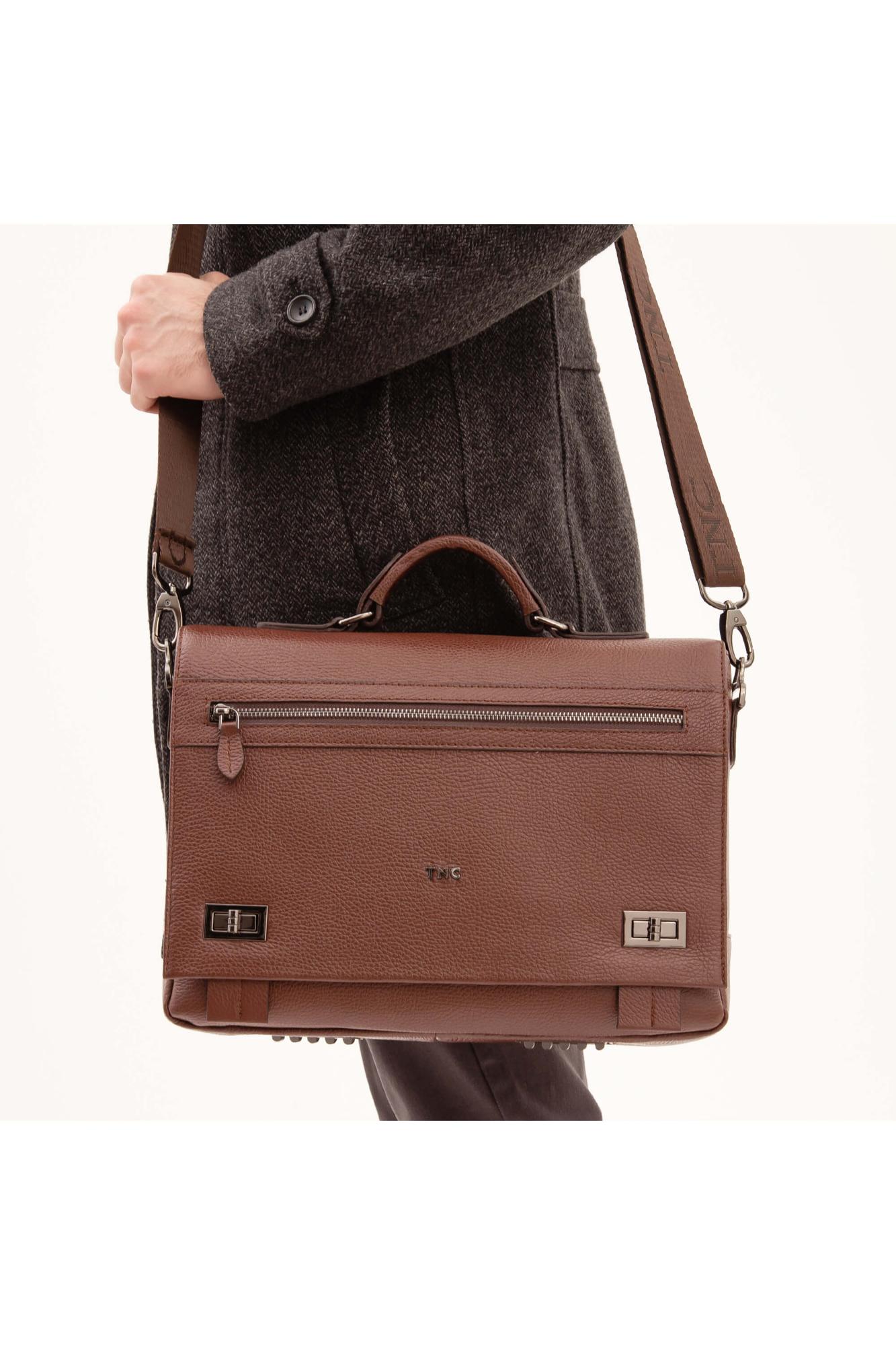 Tamer Tanca Erkek Hakiki Deri Taba Evrak Çantası