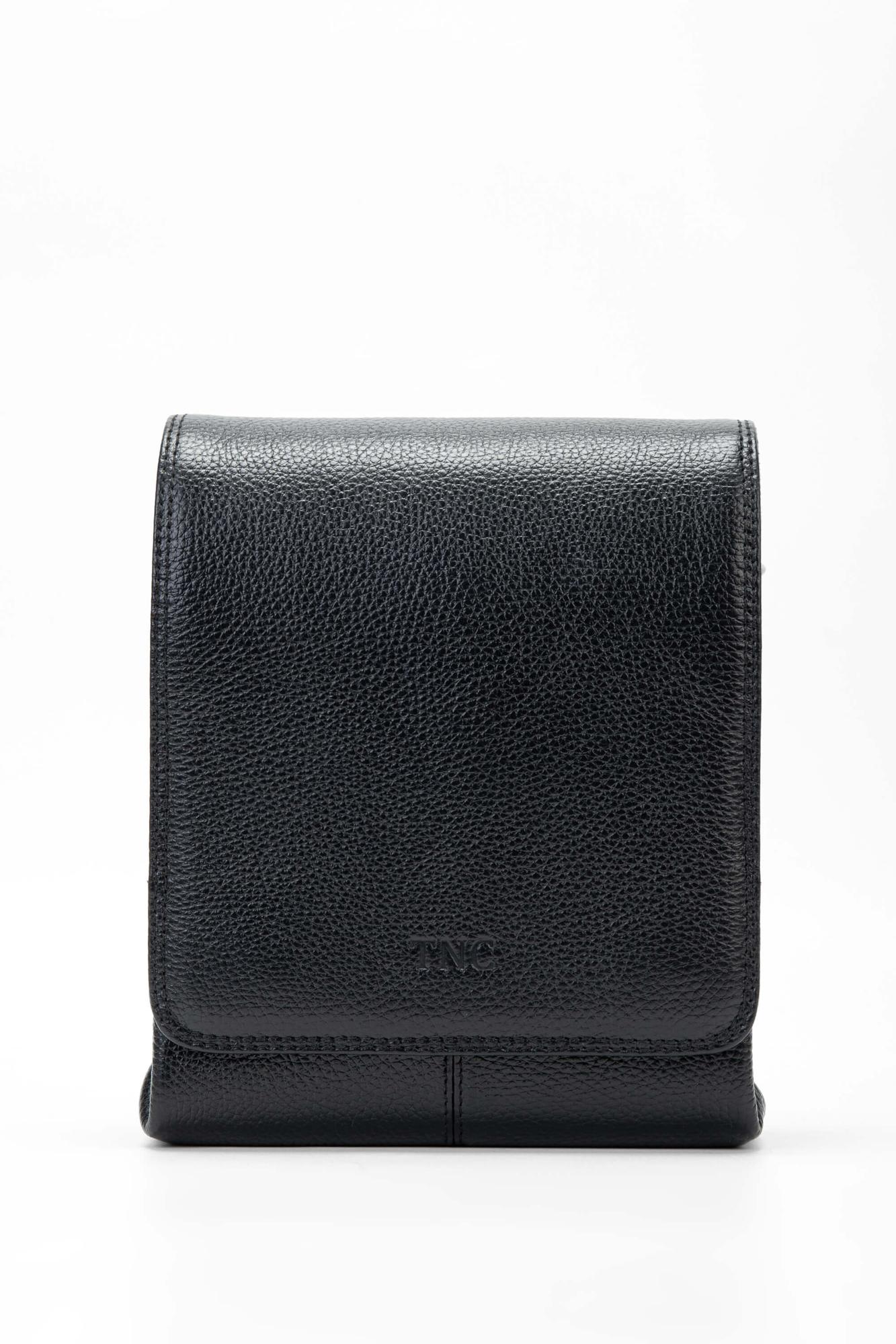 Tamer Tanca Erkek Hakiki Deri Siyah Postacı Çanta