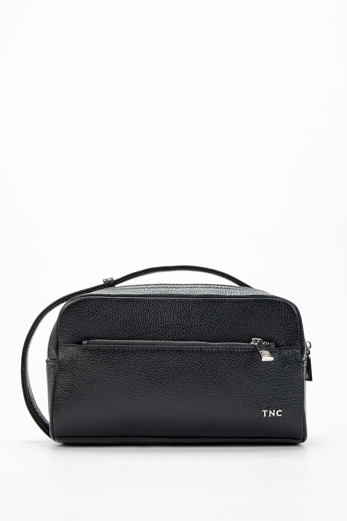 Tamer Tanca Erkek Hakiki Deri Siyah Traş Çantası