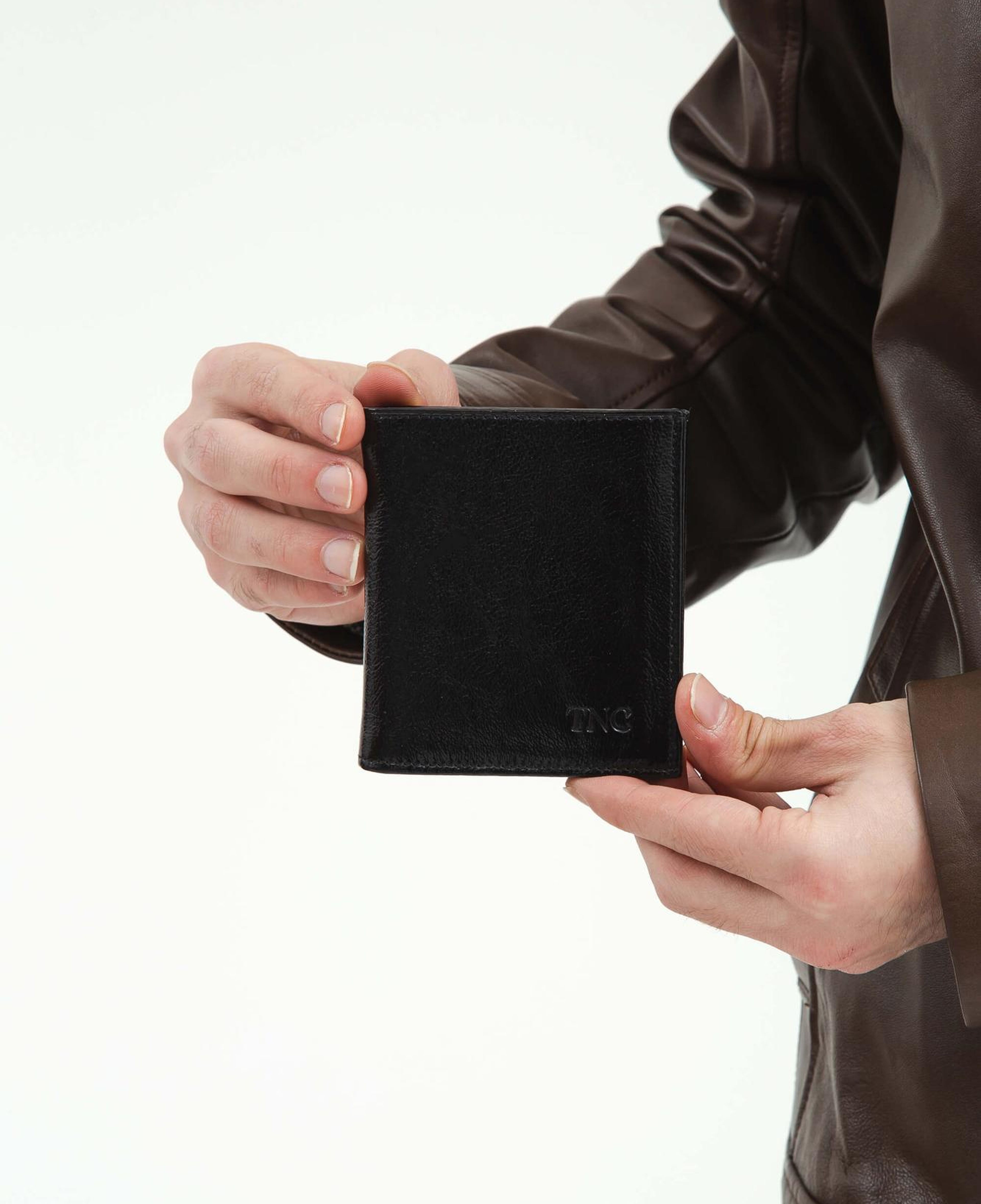 Tamer Tanca Erkek Hakiki Deri Siyah Rugan Cüzdan Cuzdan