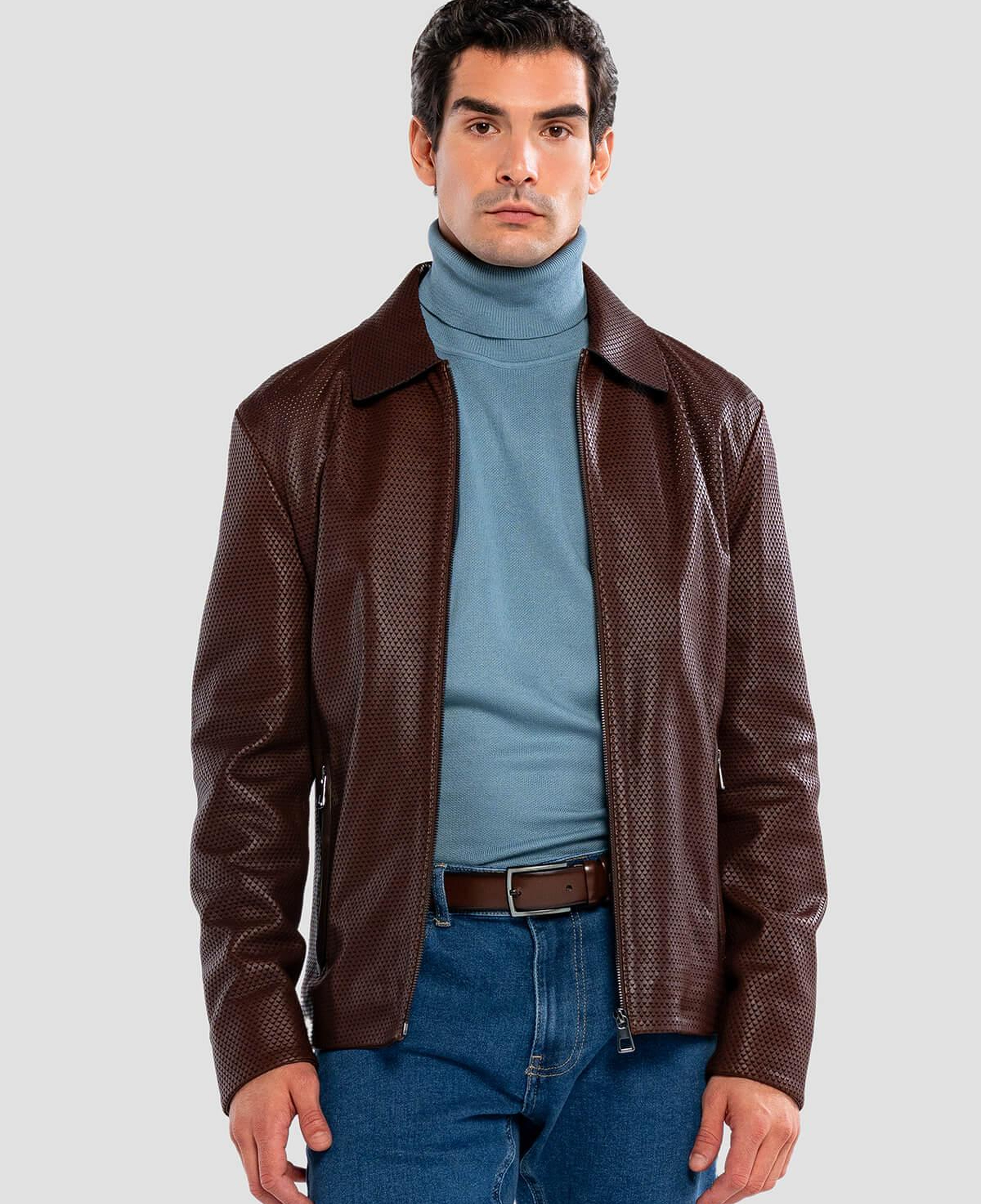 Tamer Tanca Erkek Hakiki Deri Fındık Deri Mont