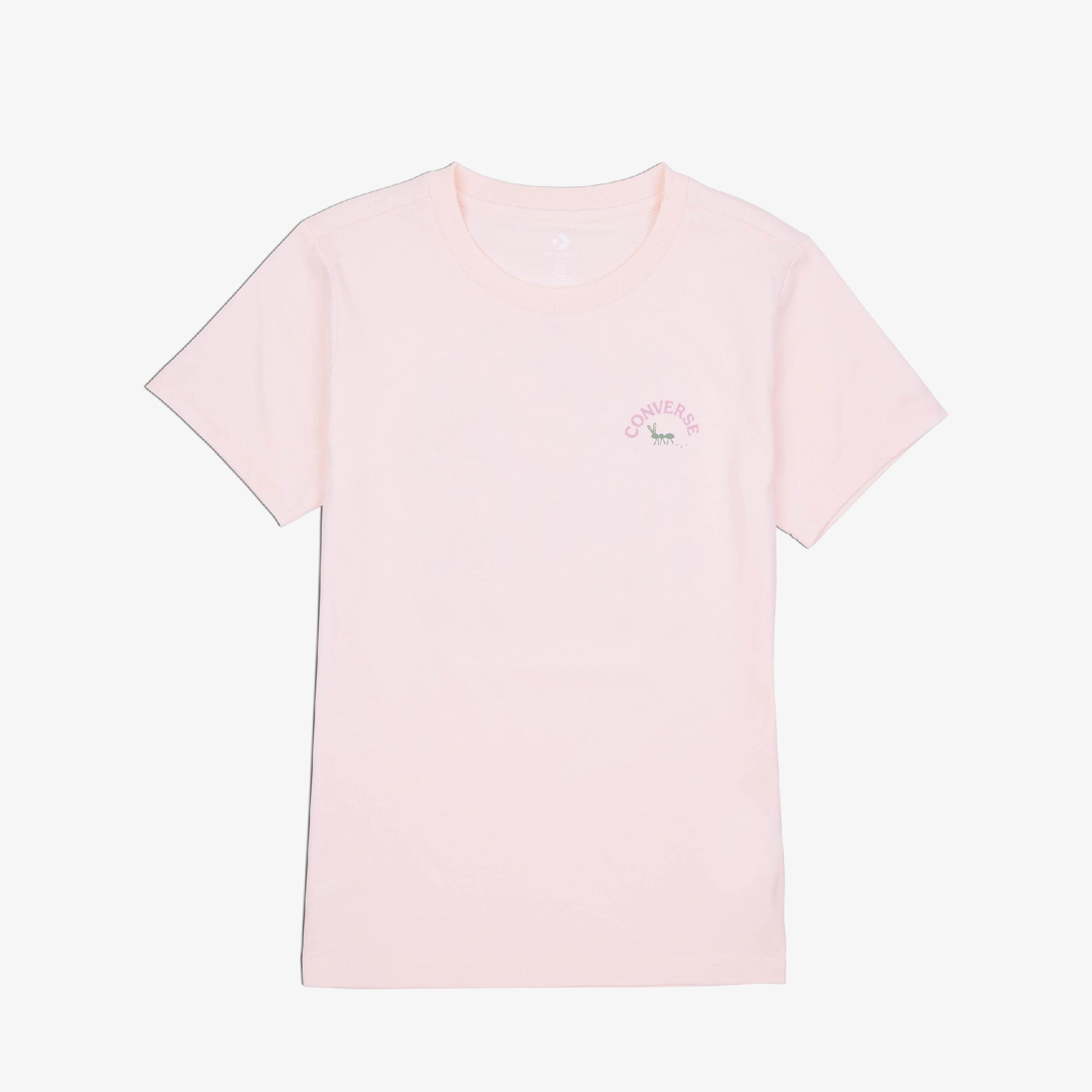 Converse Çiçek Baskılı Kadın Pembe T-Shirt