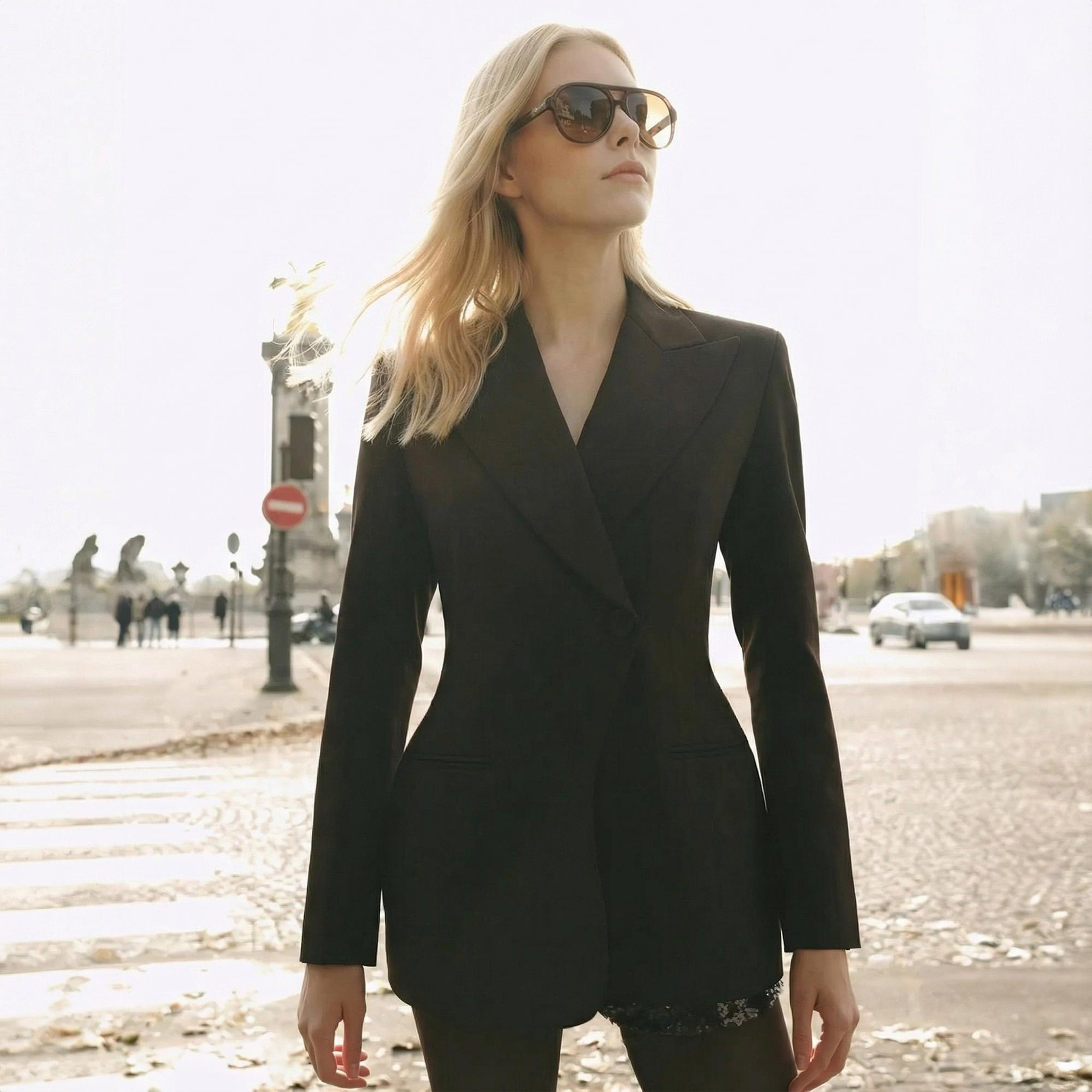 Fabby Hourglass Kadın Kahverengi Ceket