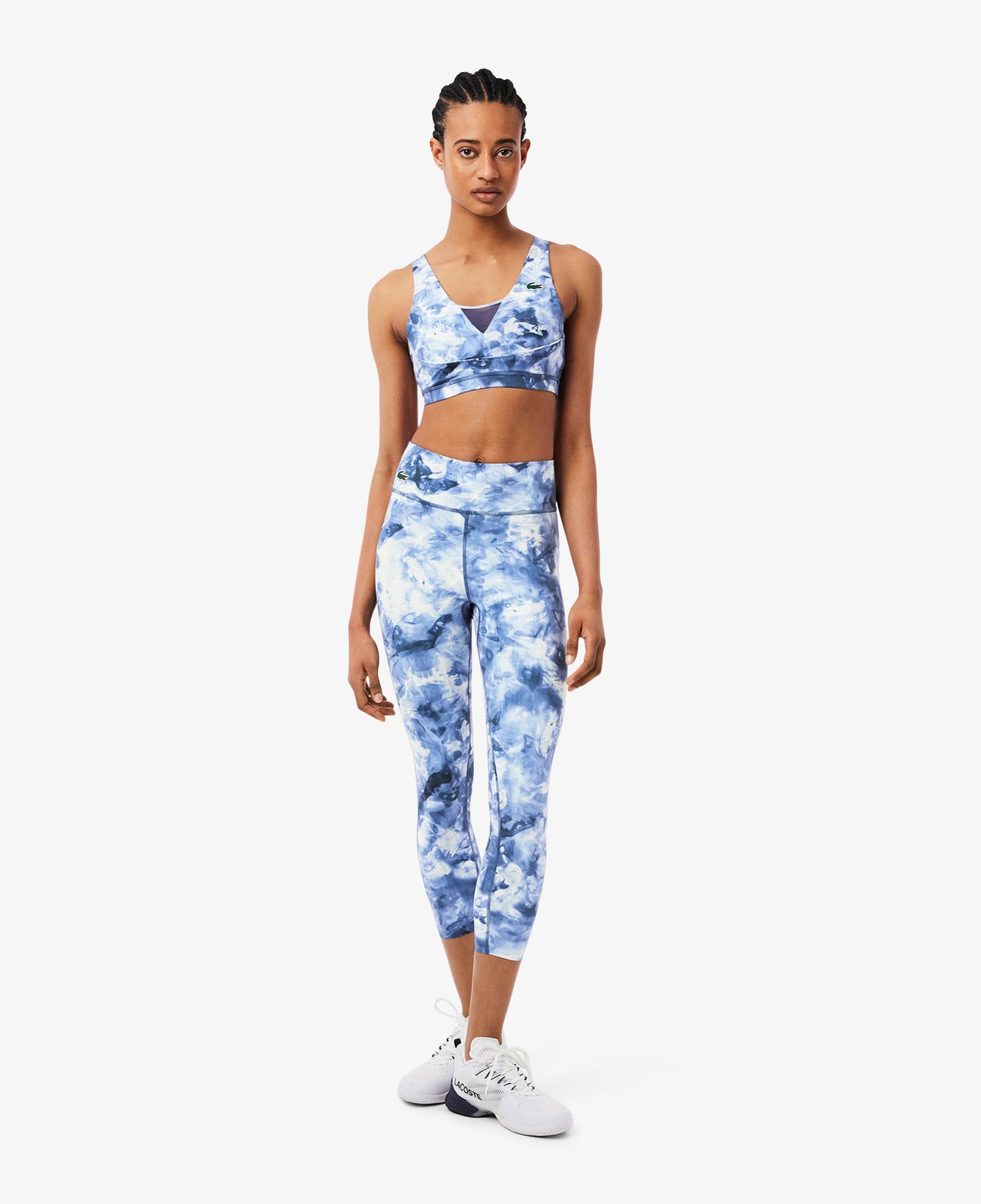 Lacoste Kadın Slim Fit Desenli Lacivert Tayt