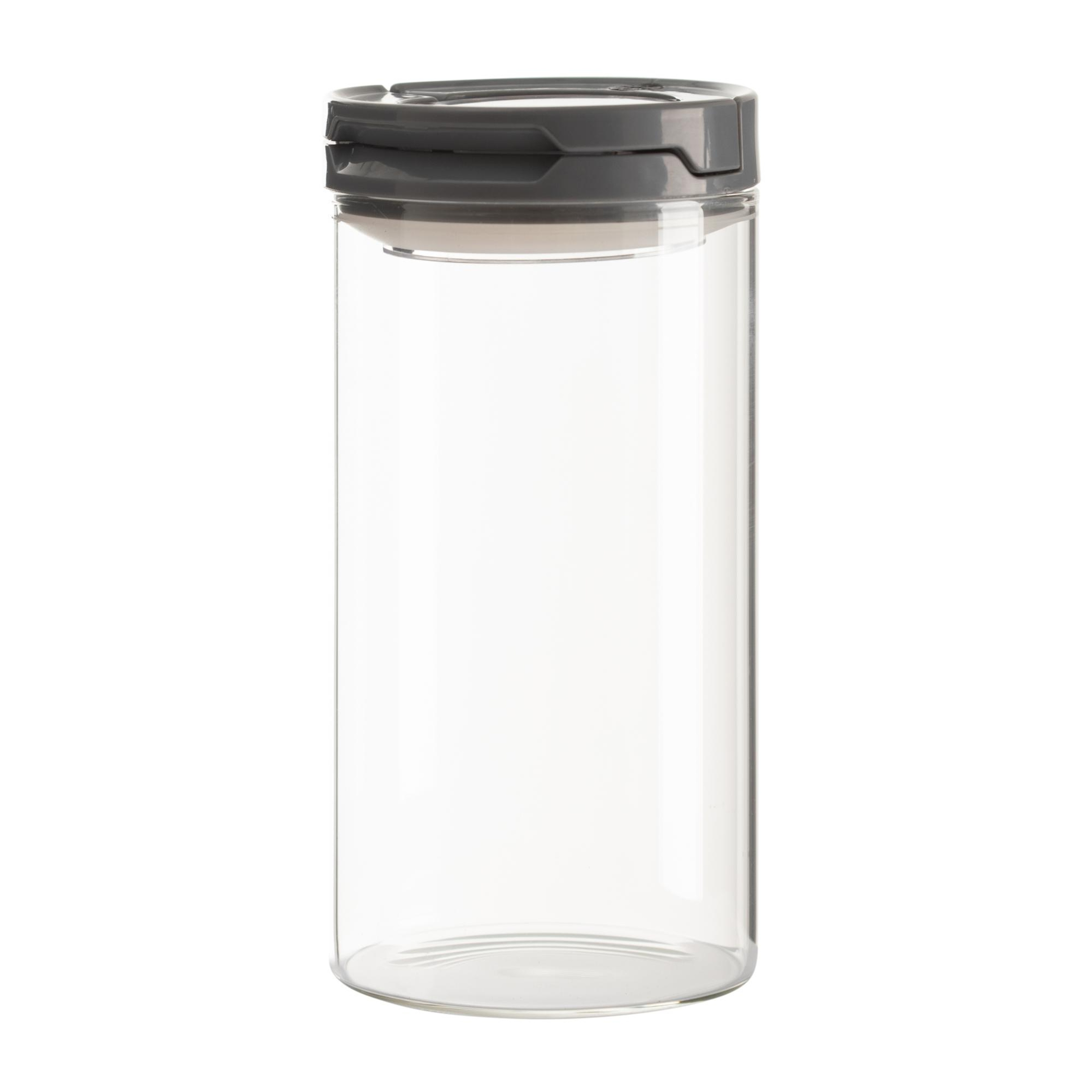 CAM KAVANOZ VAKUMLU KAPAK GRİ 600 ML