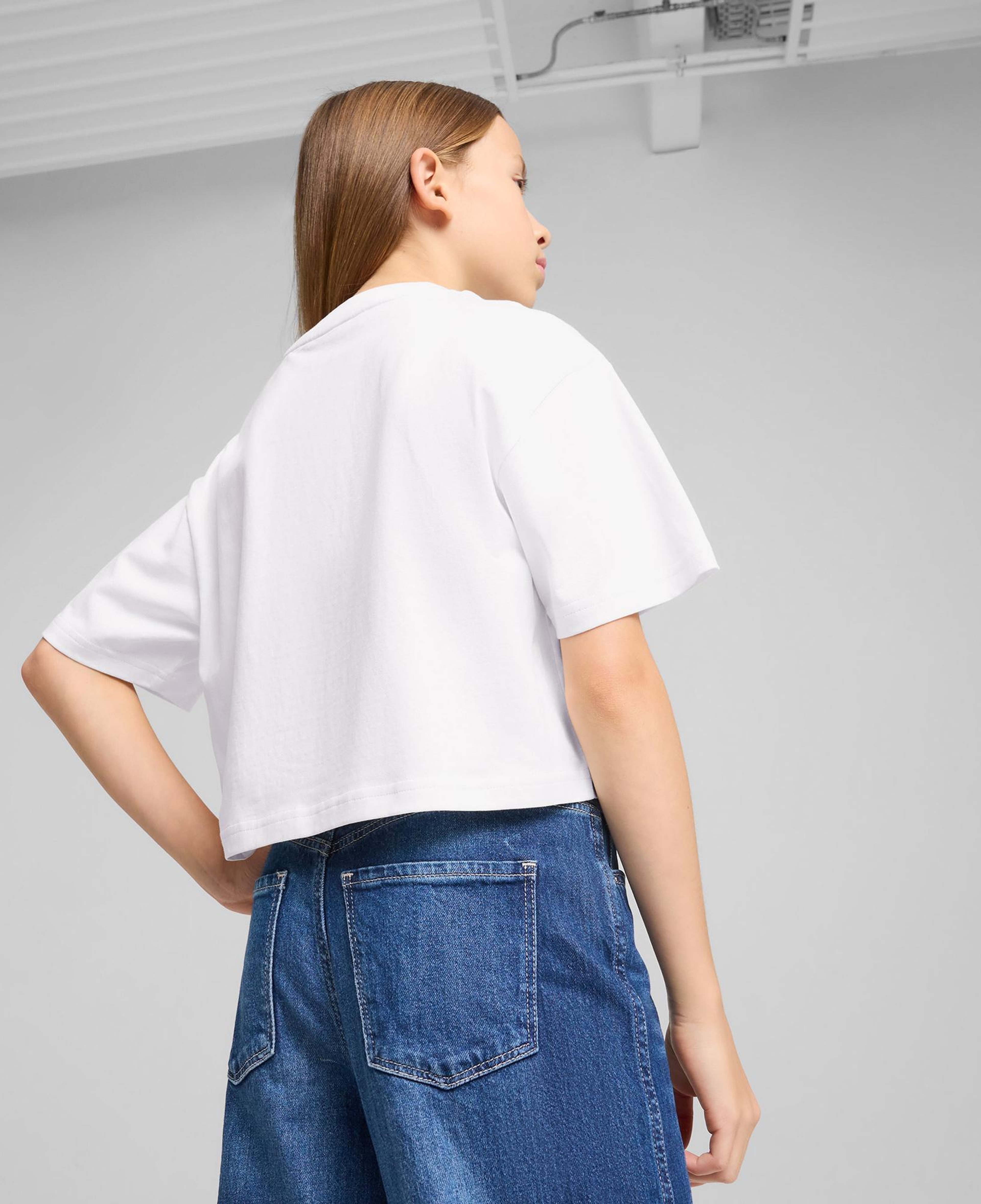 Puma Graphics Short Length Iı Çocuk Beyaz T-Shirt