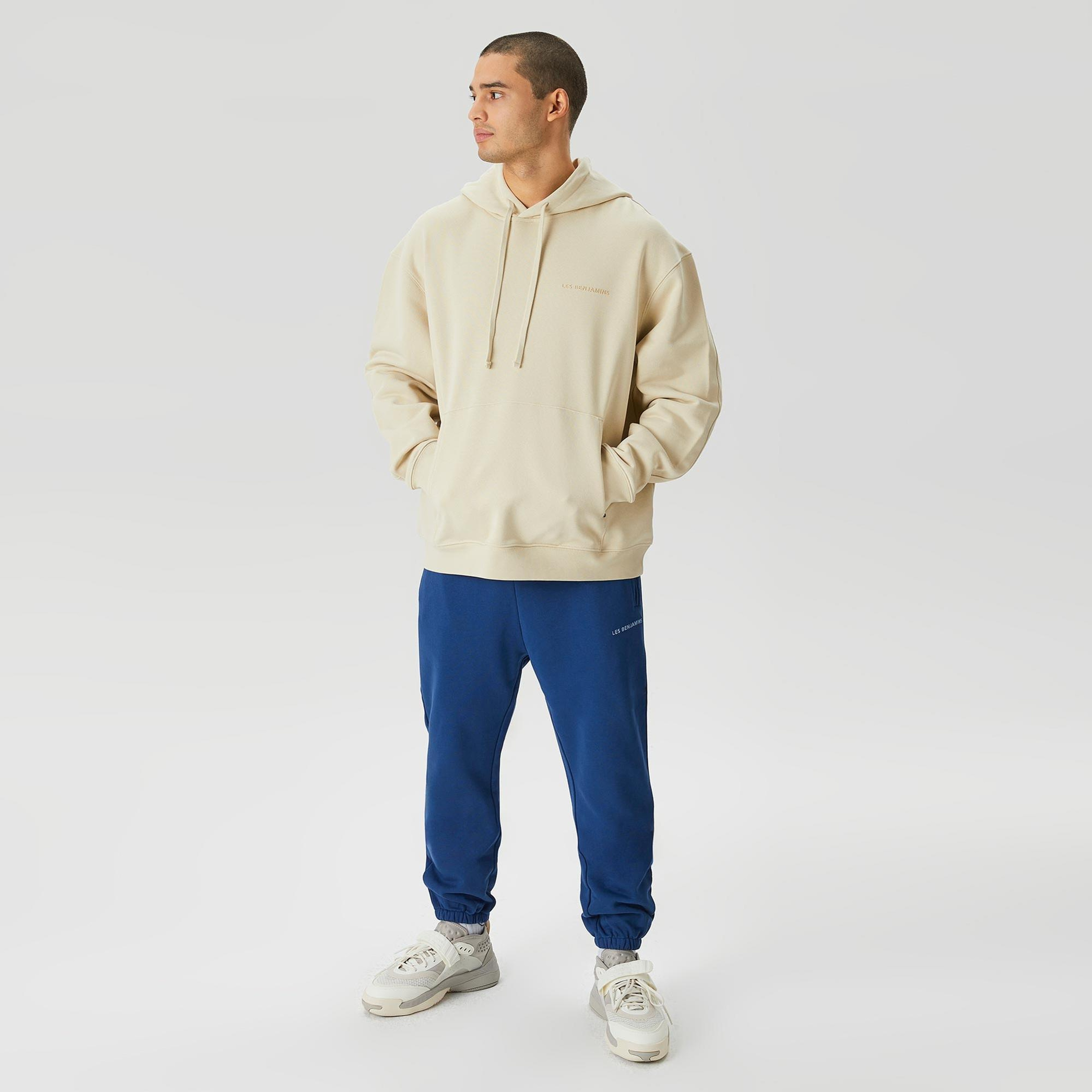 Les Benjamins 405 Erkek Krem Rengi Hoodie Sweatshirt