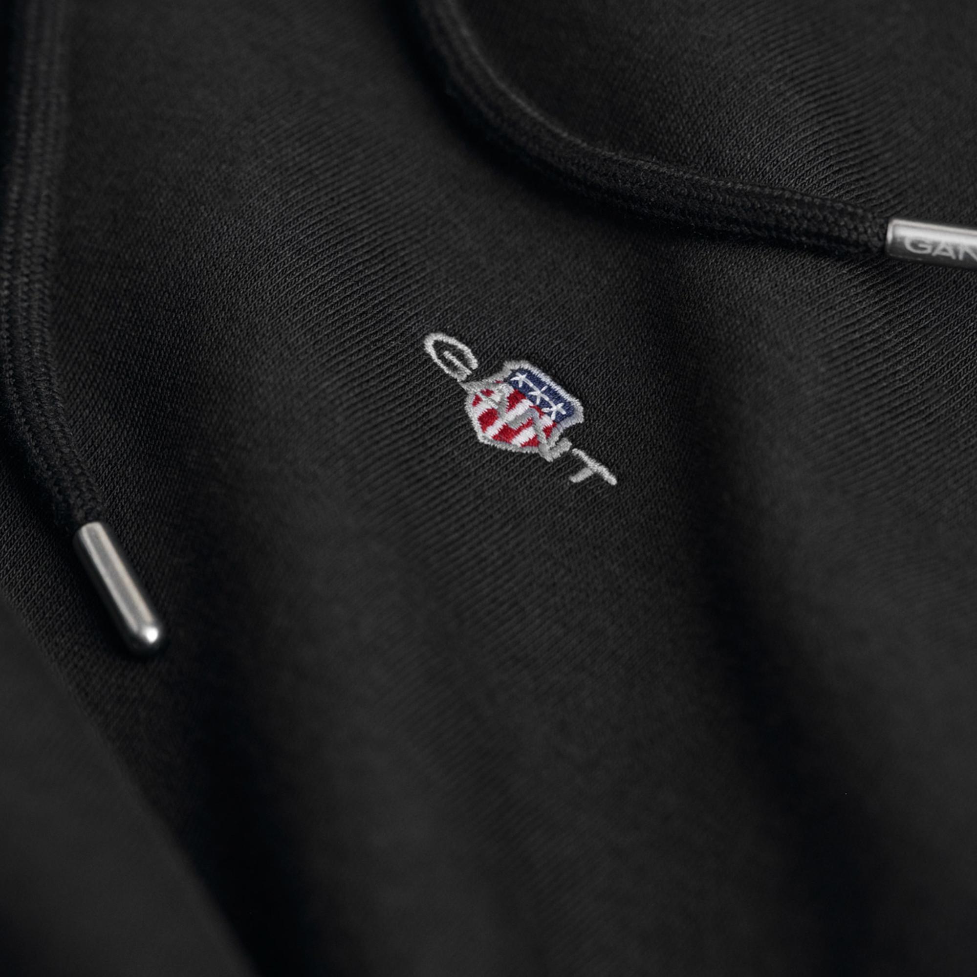 GANT Kadın Siyah Relaxed Fit Kapüşonlu Sweatshirt