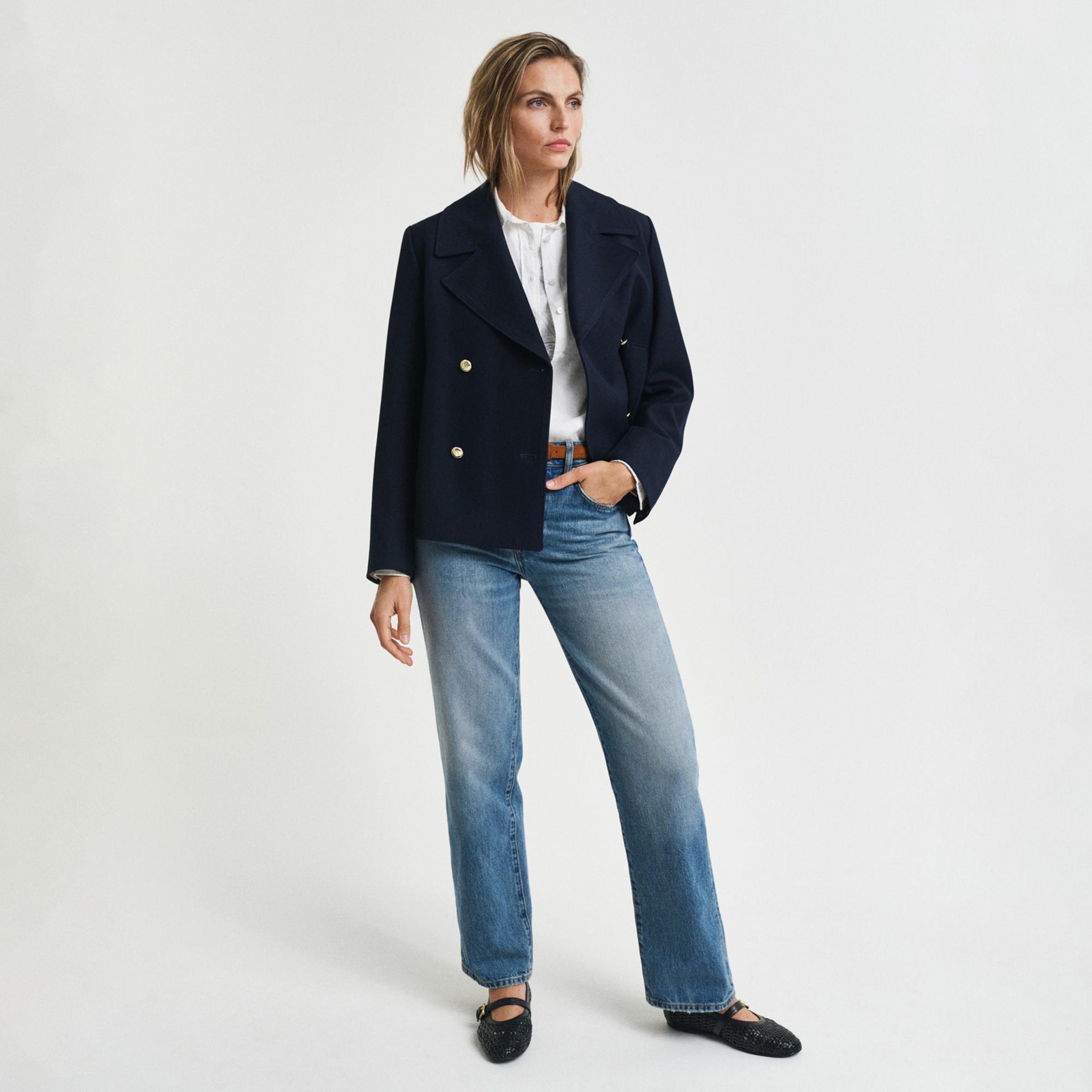 GANT Kadın Beyaz Regular Fit Klasik Yaka Gömlek