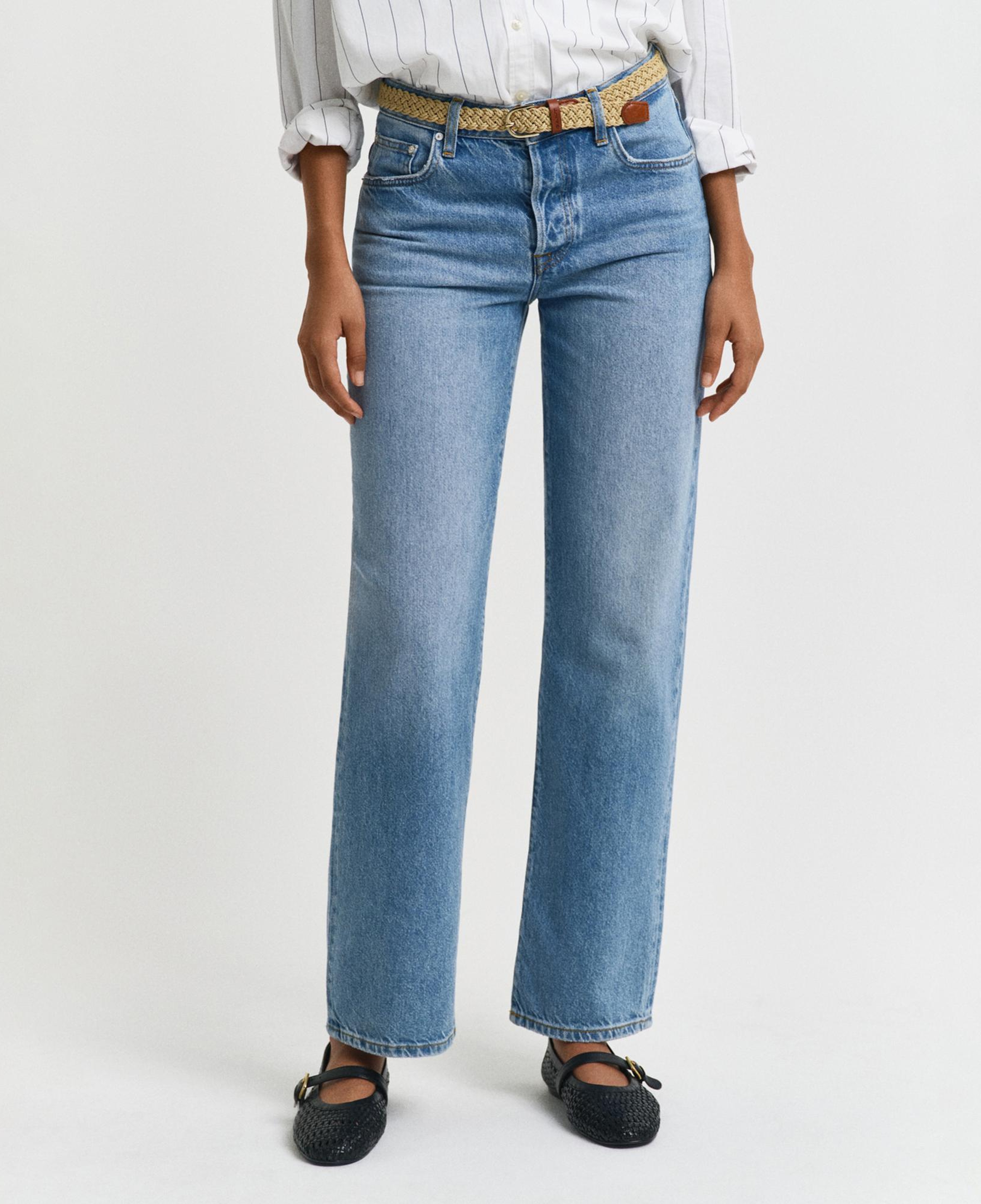 GANT Kadın Mavi Straight Fit Pantolon