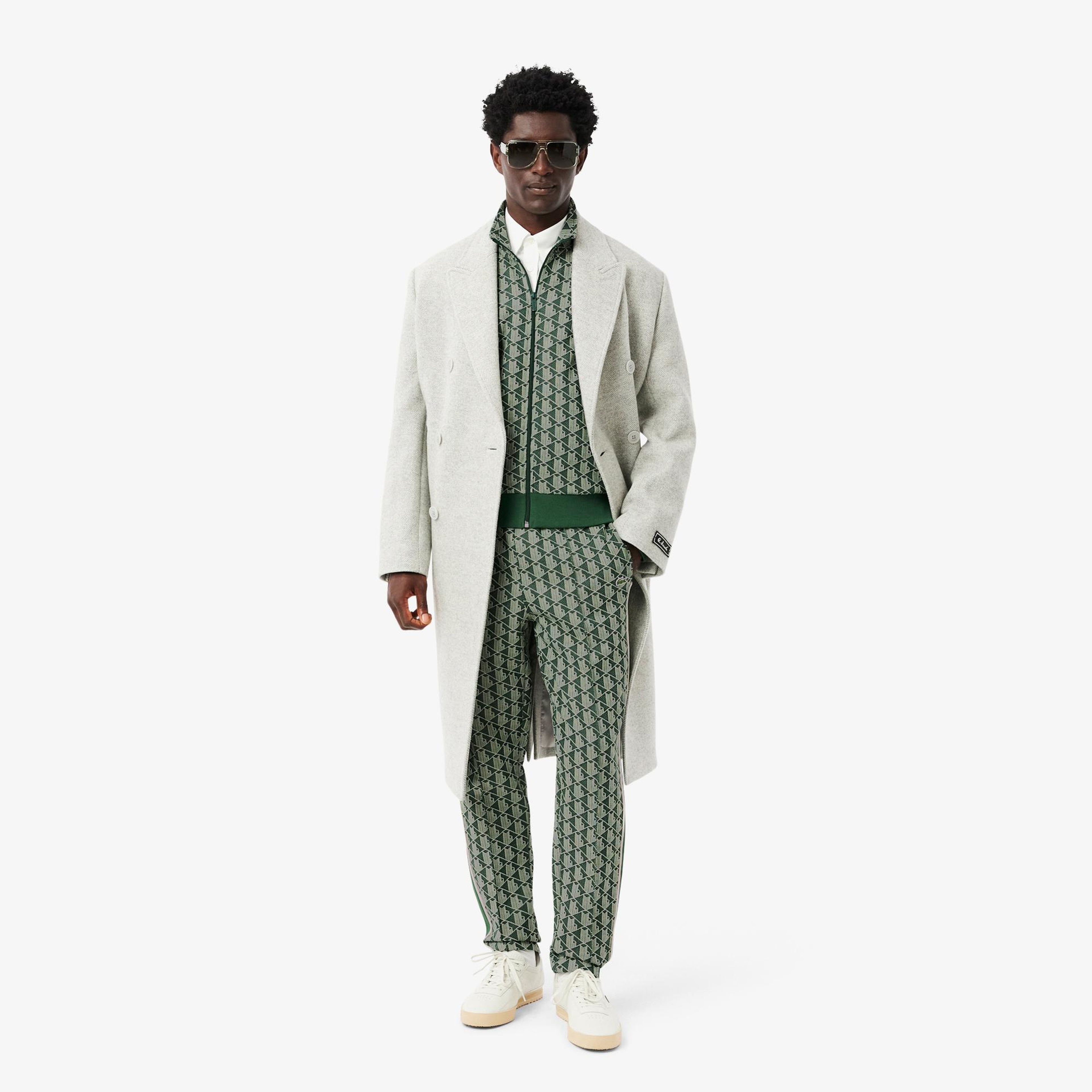 Lacoste Erkek Regular Fit Dik Yaka Monogram Yeşil Sweatshirt