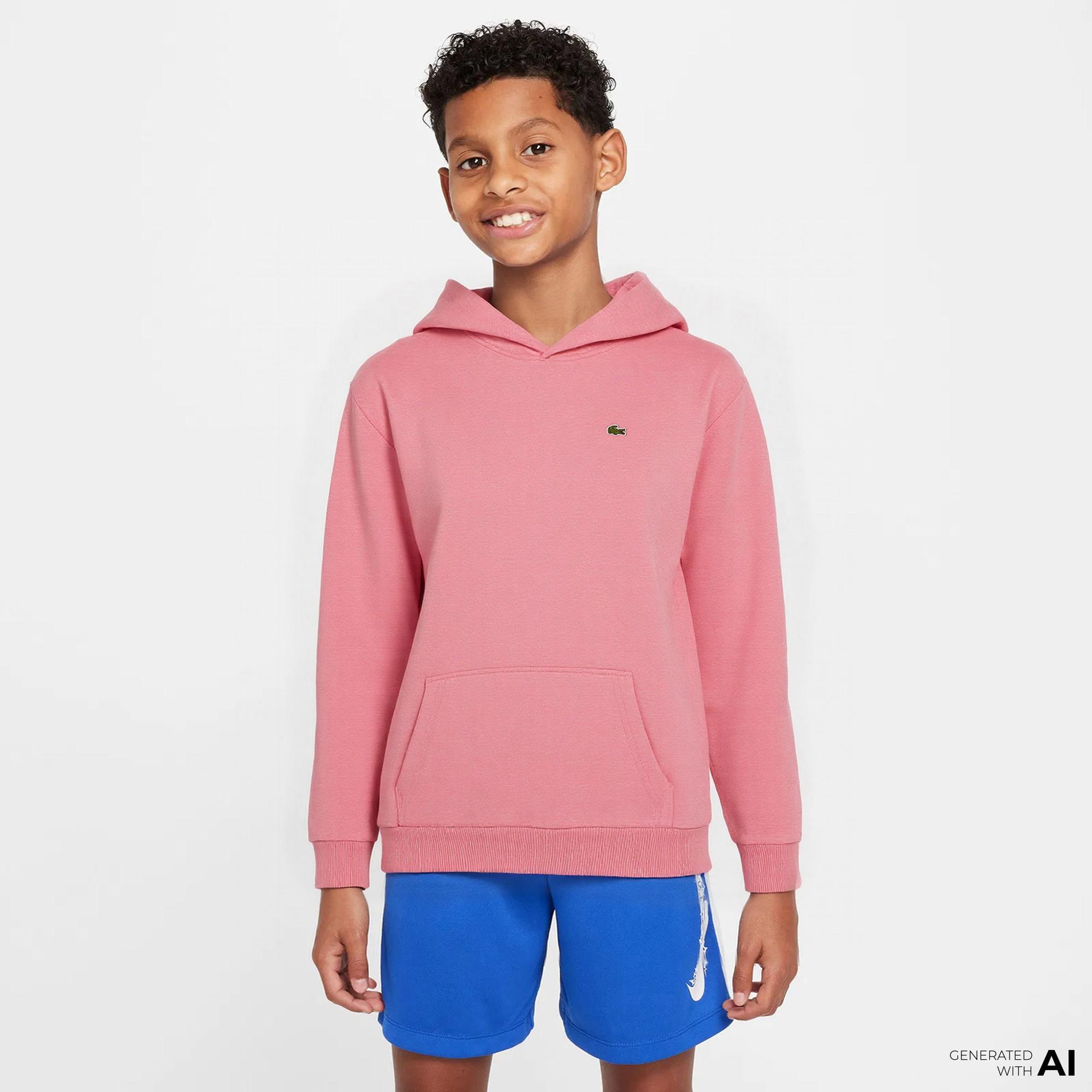 Çocuk Kapüşonlu Pembe Sweatshirt