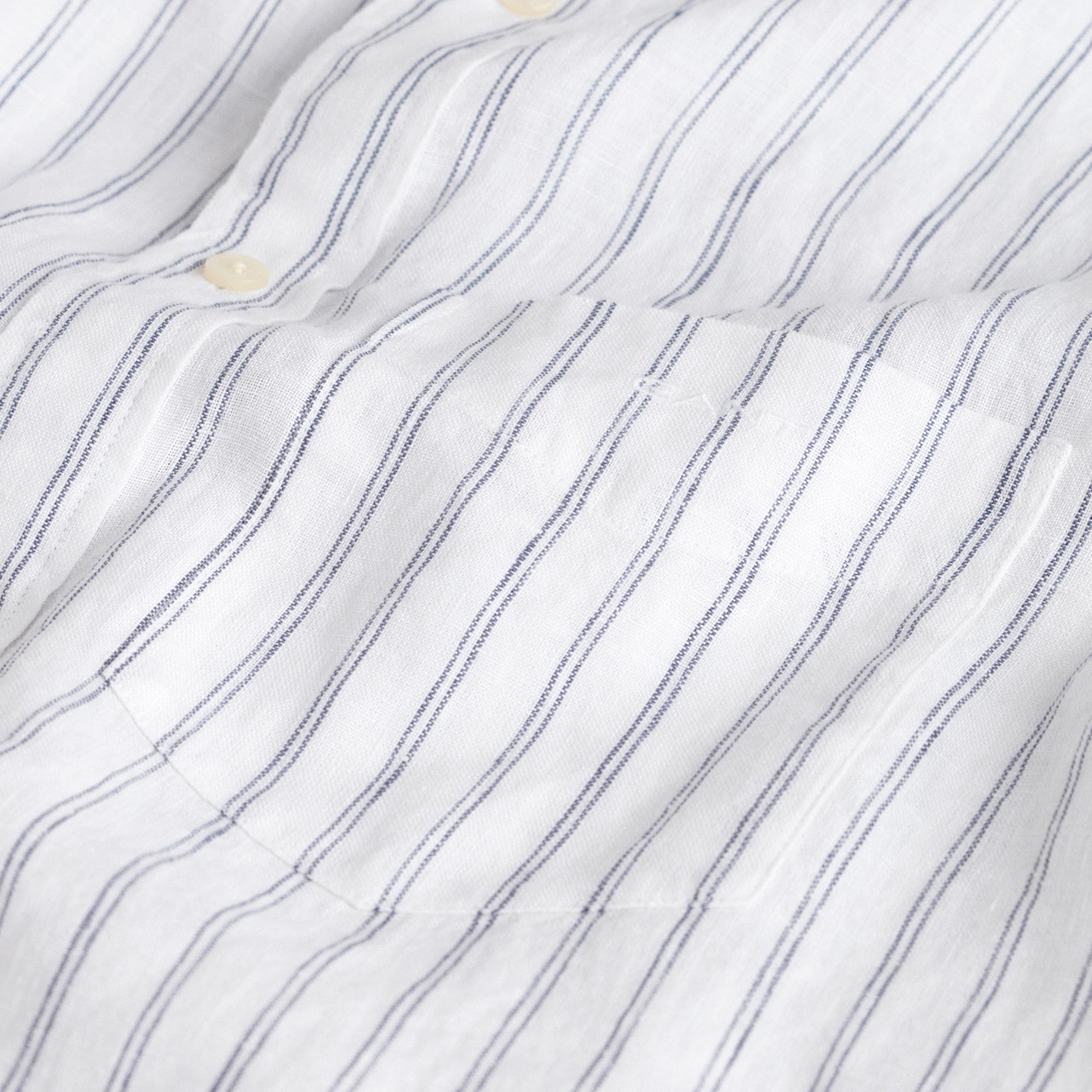 GANT Erkek Beyaz Regular Fit Düğmeli Yaka Çizgili Gömlek