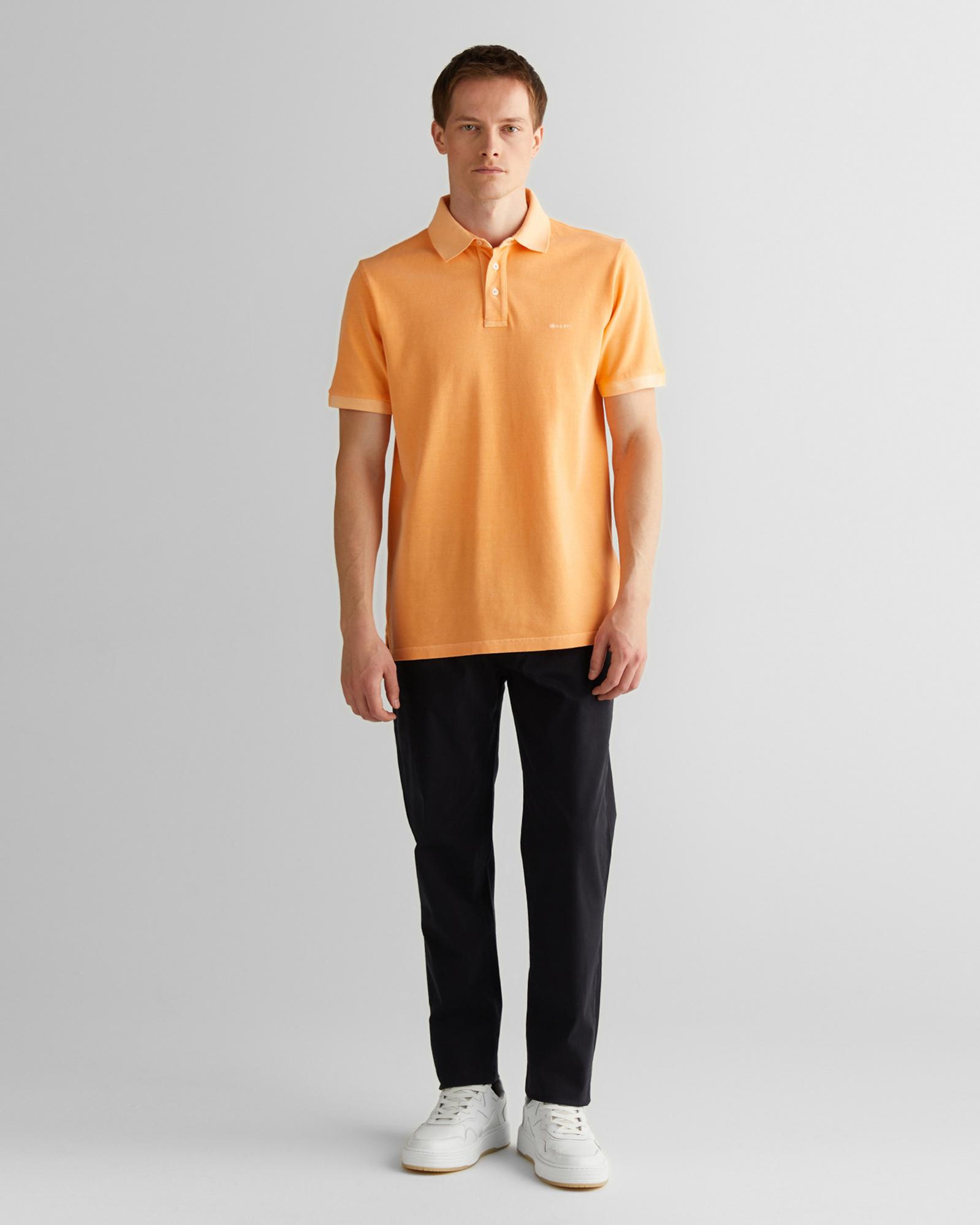 GANT Erkek Turuncu Regular Fit Polo