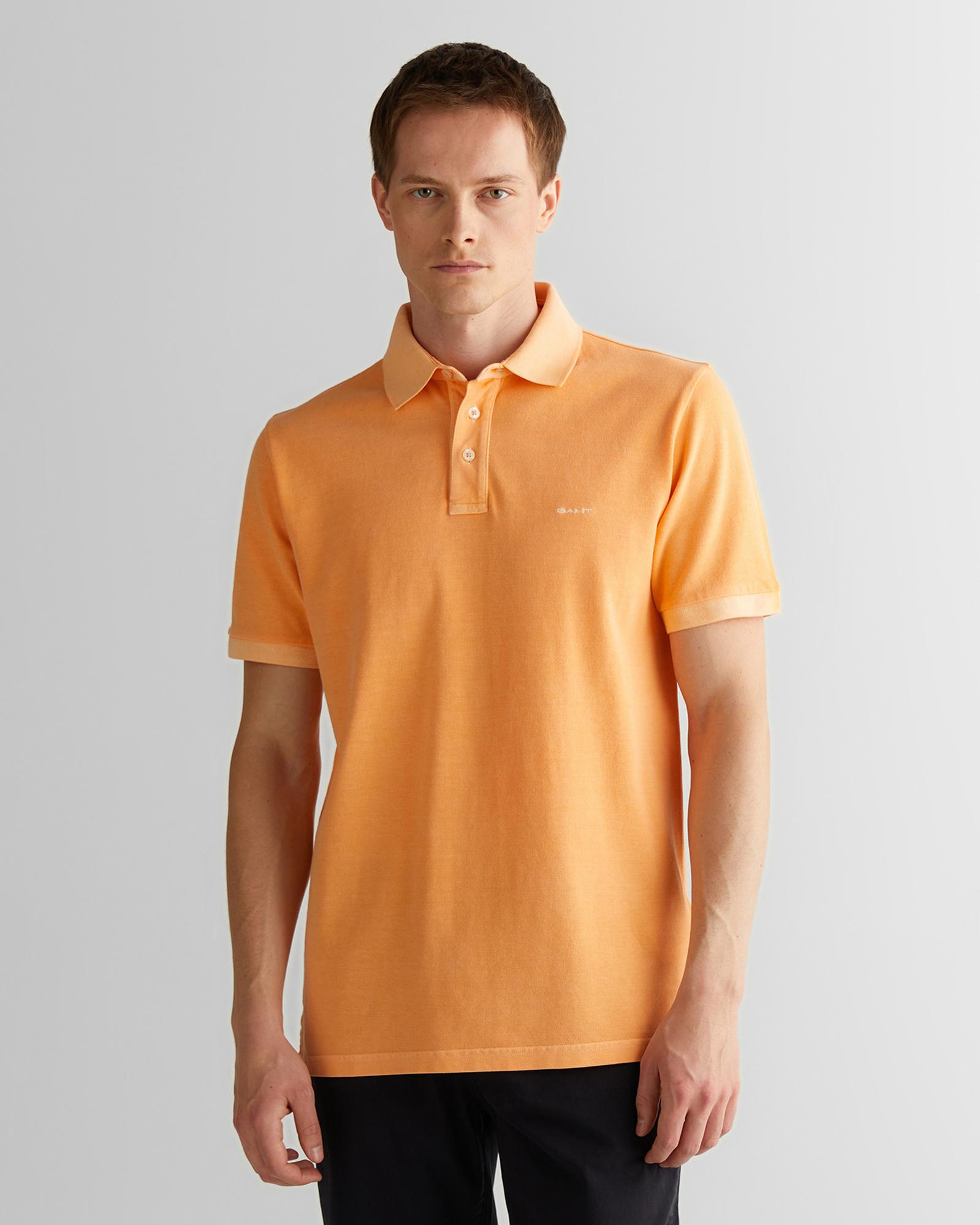 GANT Erkek Turuncu Regular Fit Polo
