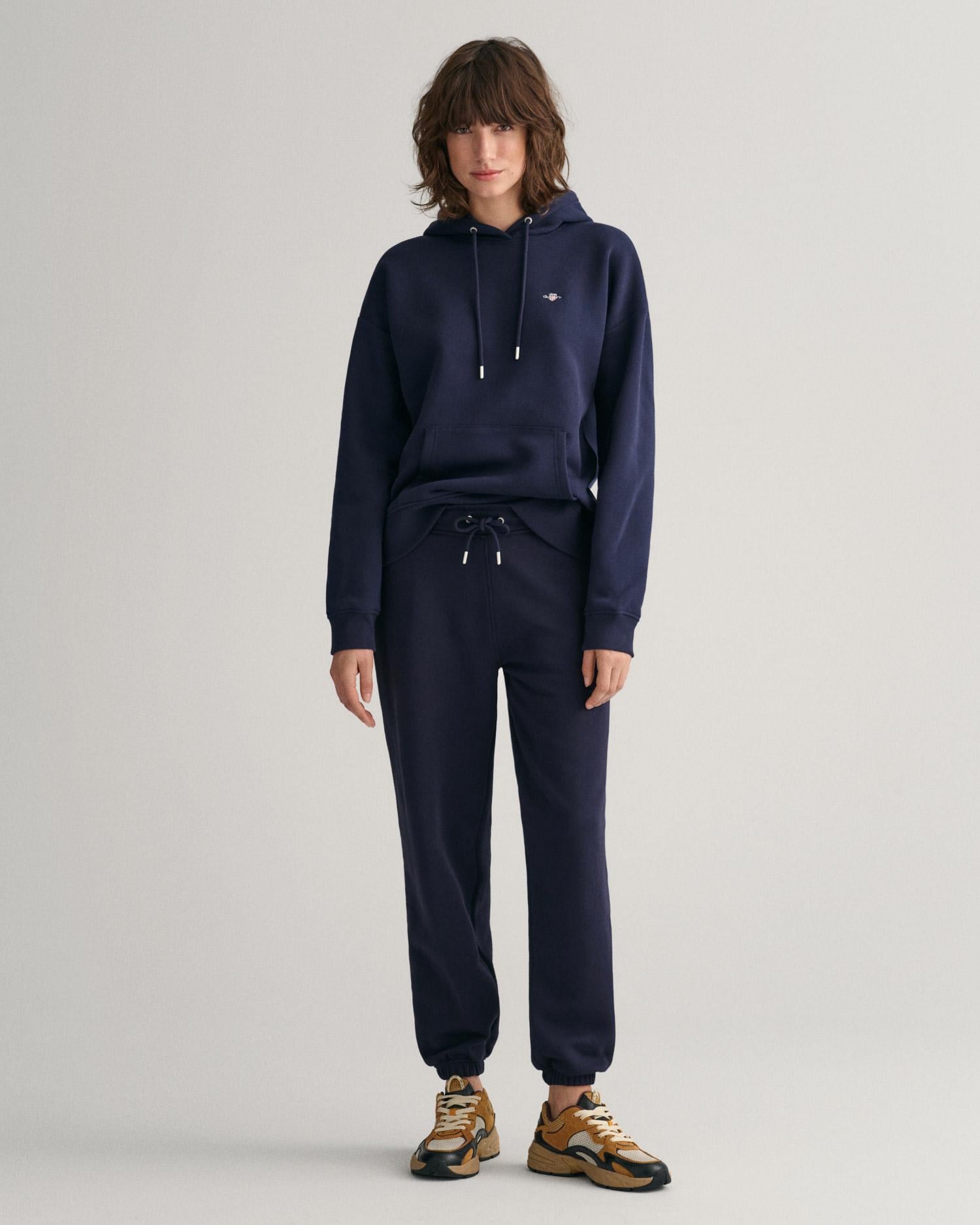 GANT Kadın Lacivert Relaxed Fit Logolu Eşofman Altı