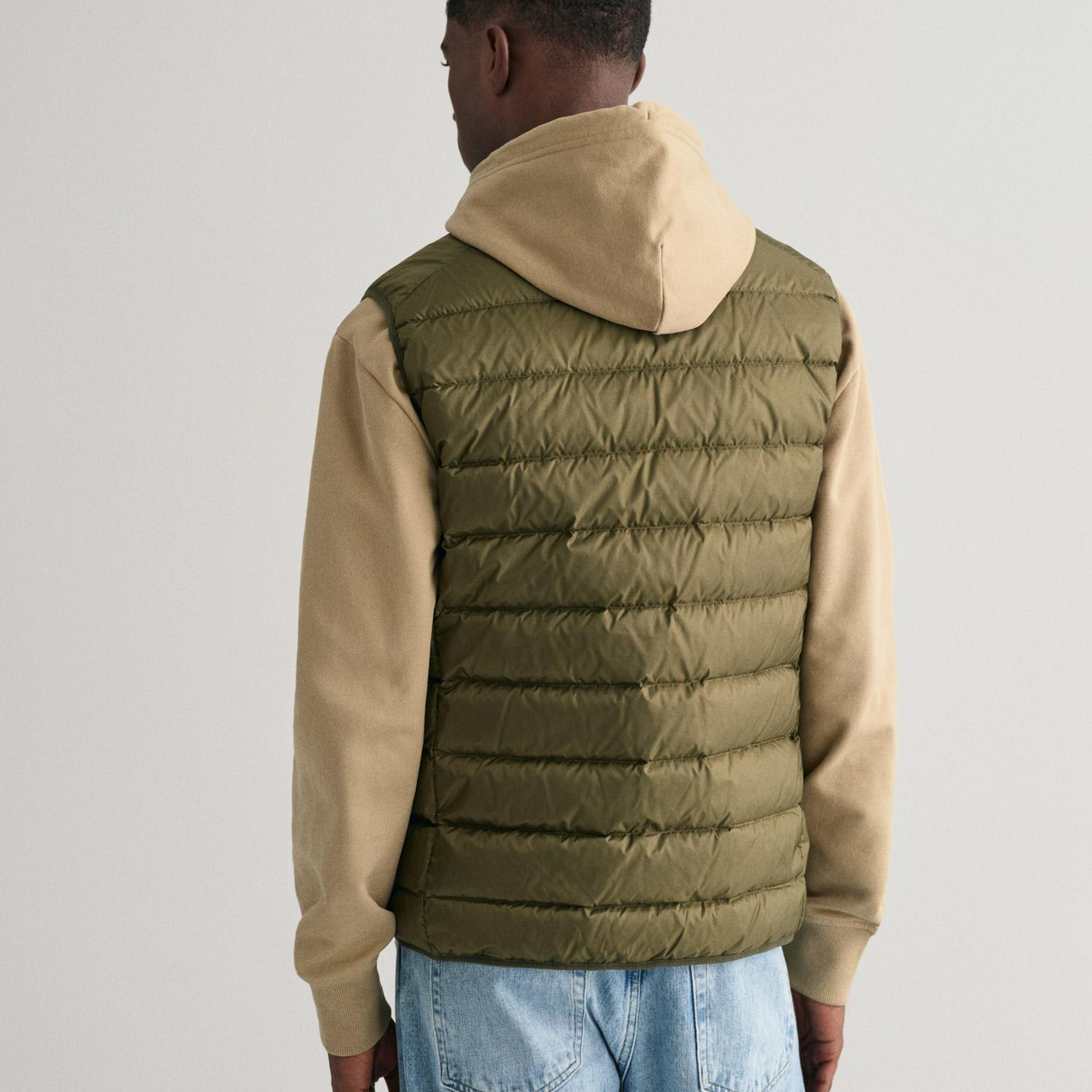GANT Erkek Yeşil Regular Fit Dik Yaka Kapitone Yelek
