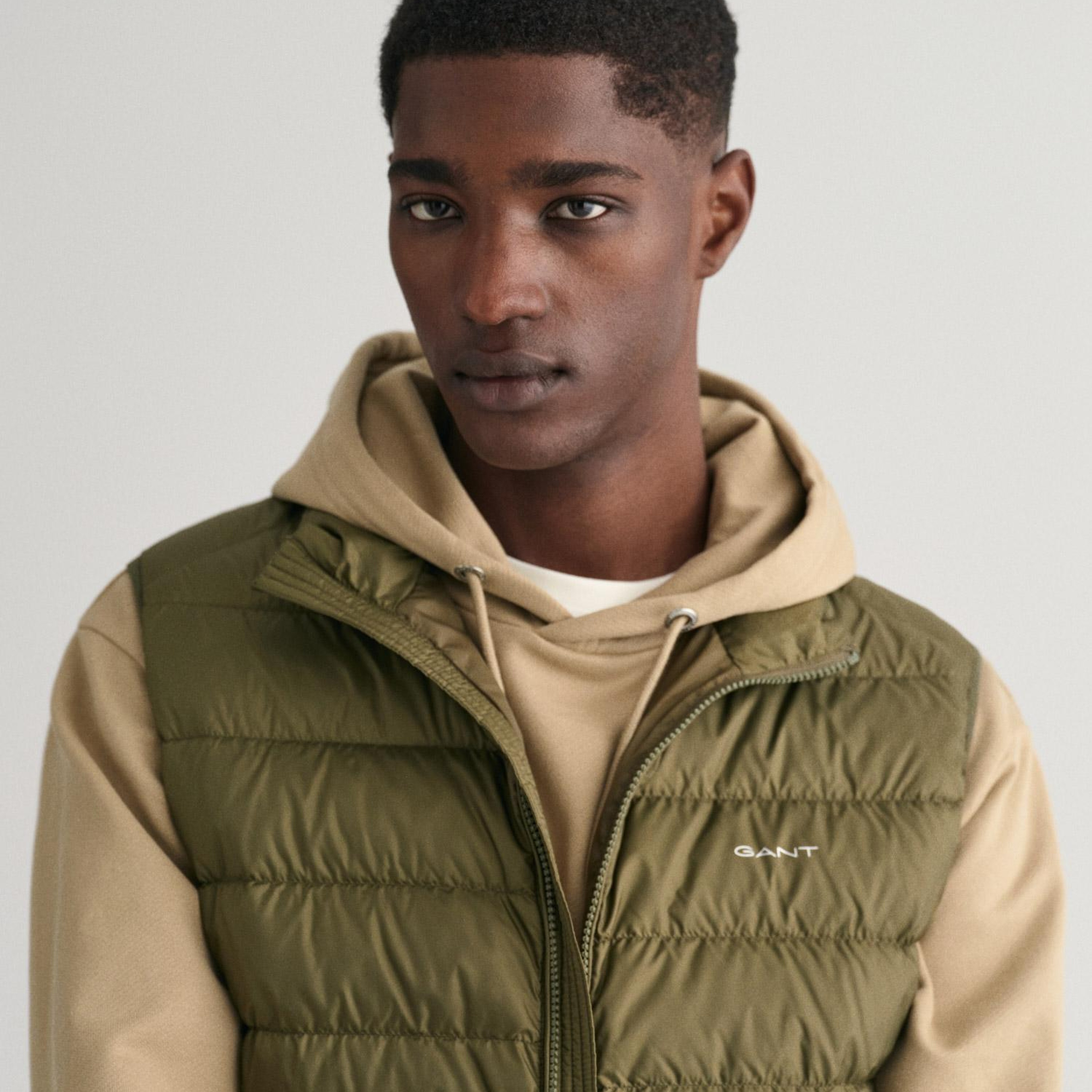 GANT Erkek Yeşil Regular Fit Dik Yaka Kapitone Yelek