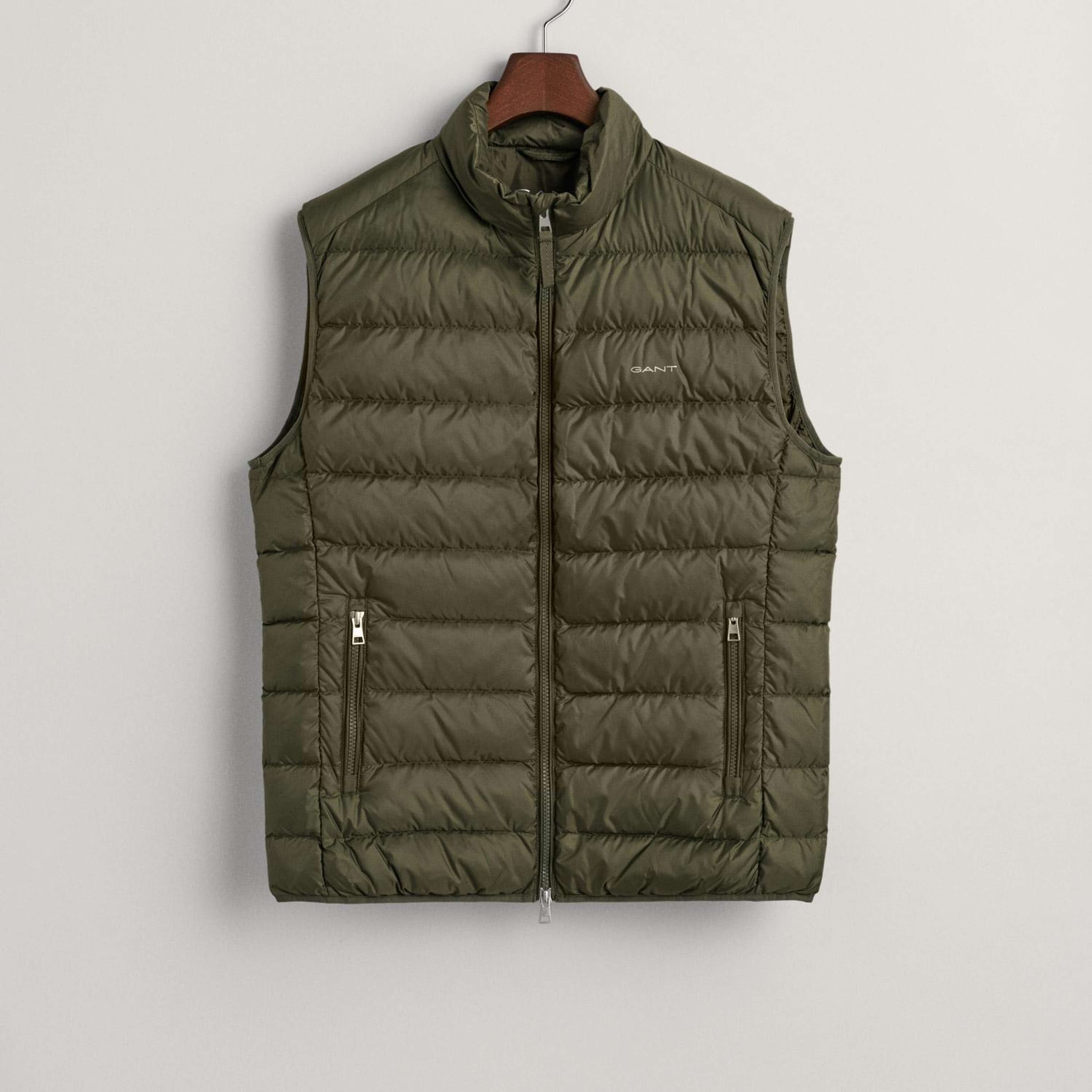 GANT Erkek Yeşil Regular Fit Dik Yaka Kapitone Yelek