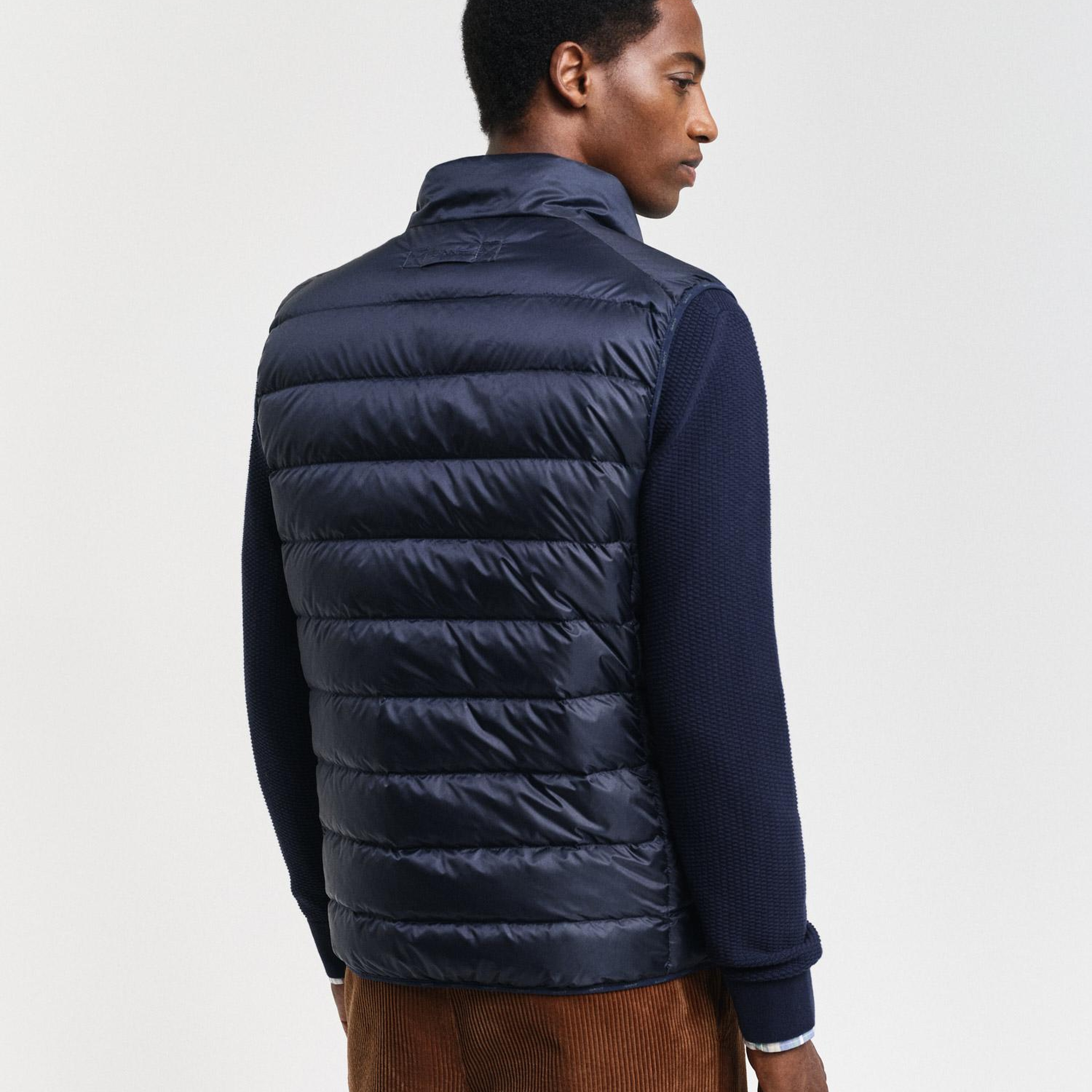 GANT Erkek Lacivert Regular Fit Dik Yaka Kapitone Yelek
