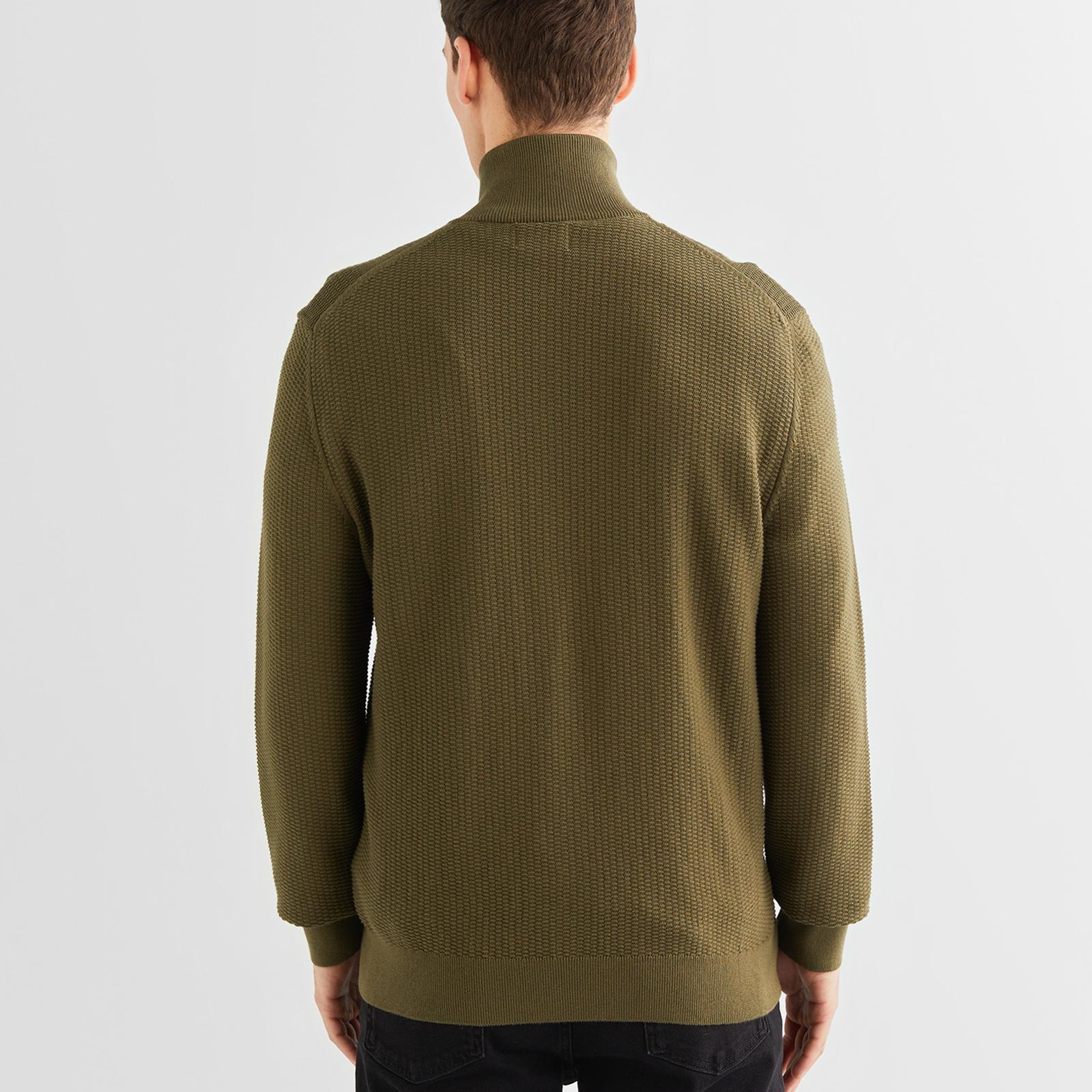 GANT Erkek Yeşil Regular Fit Fermuarlı Hırka