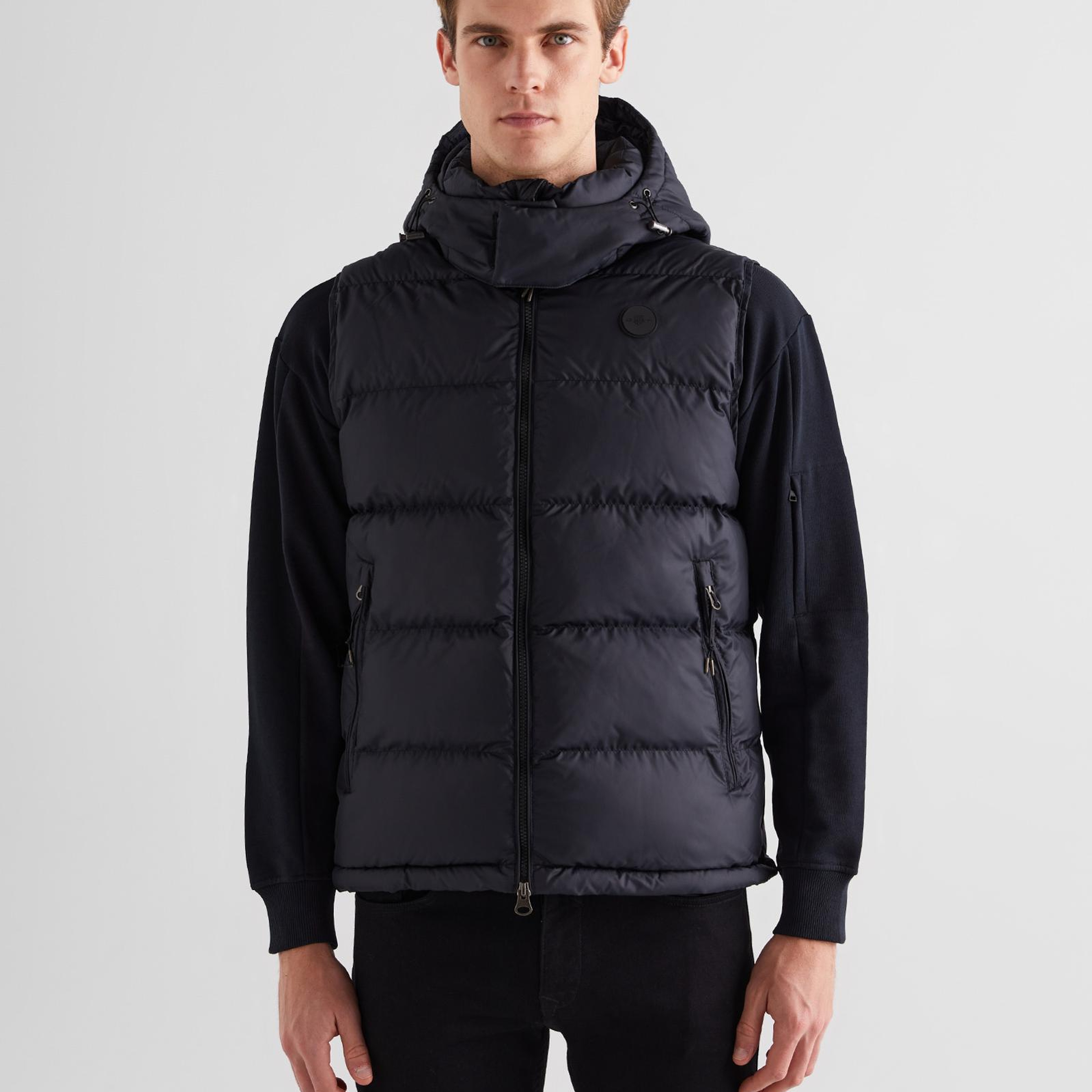 GANT Erkek Siyah Regular Fit Kapüşonlu Yelek