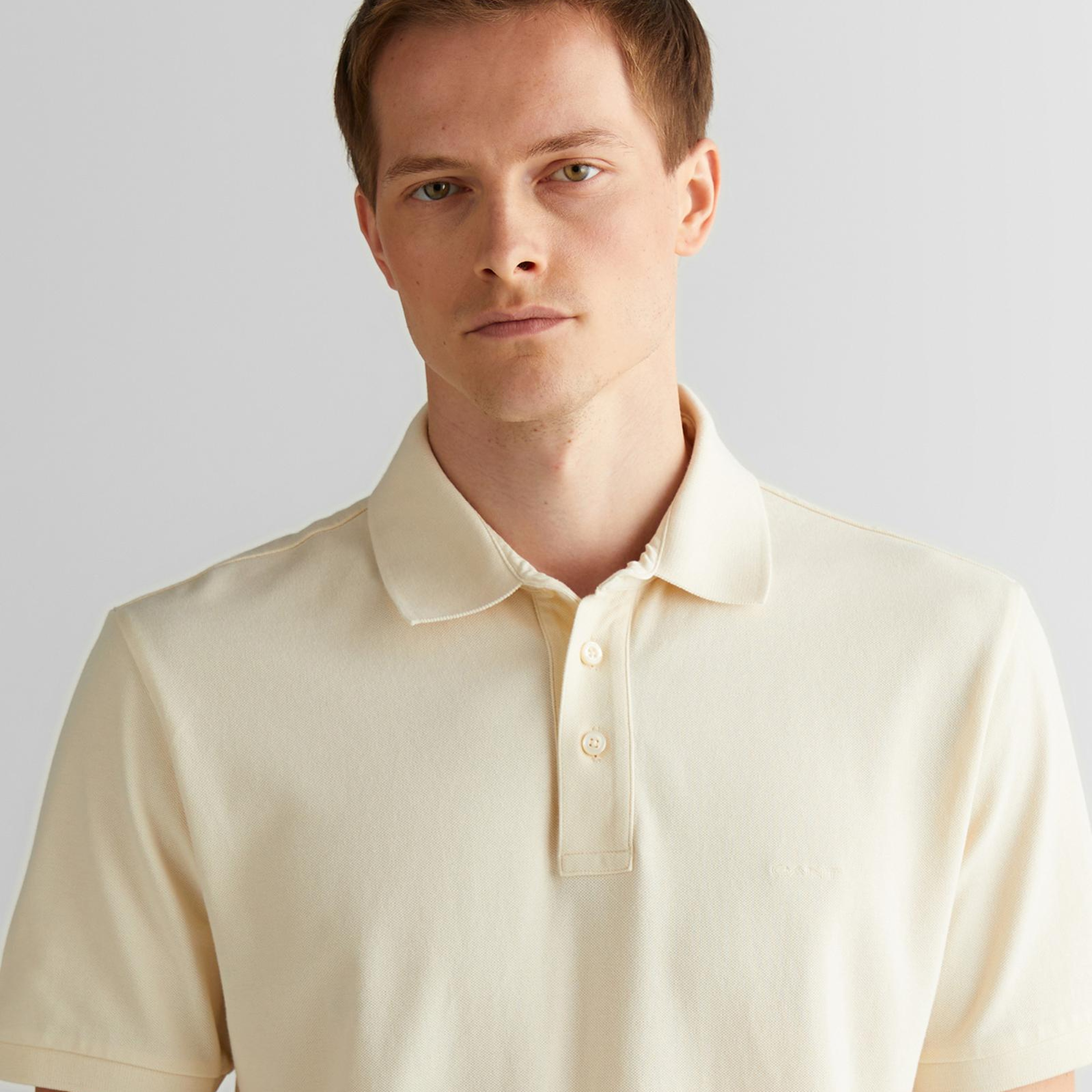 GANT Erkek Krem Regular Fit Polo