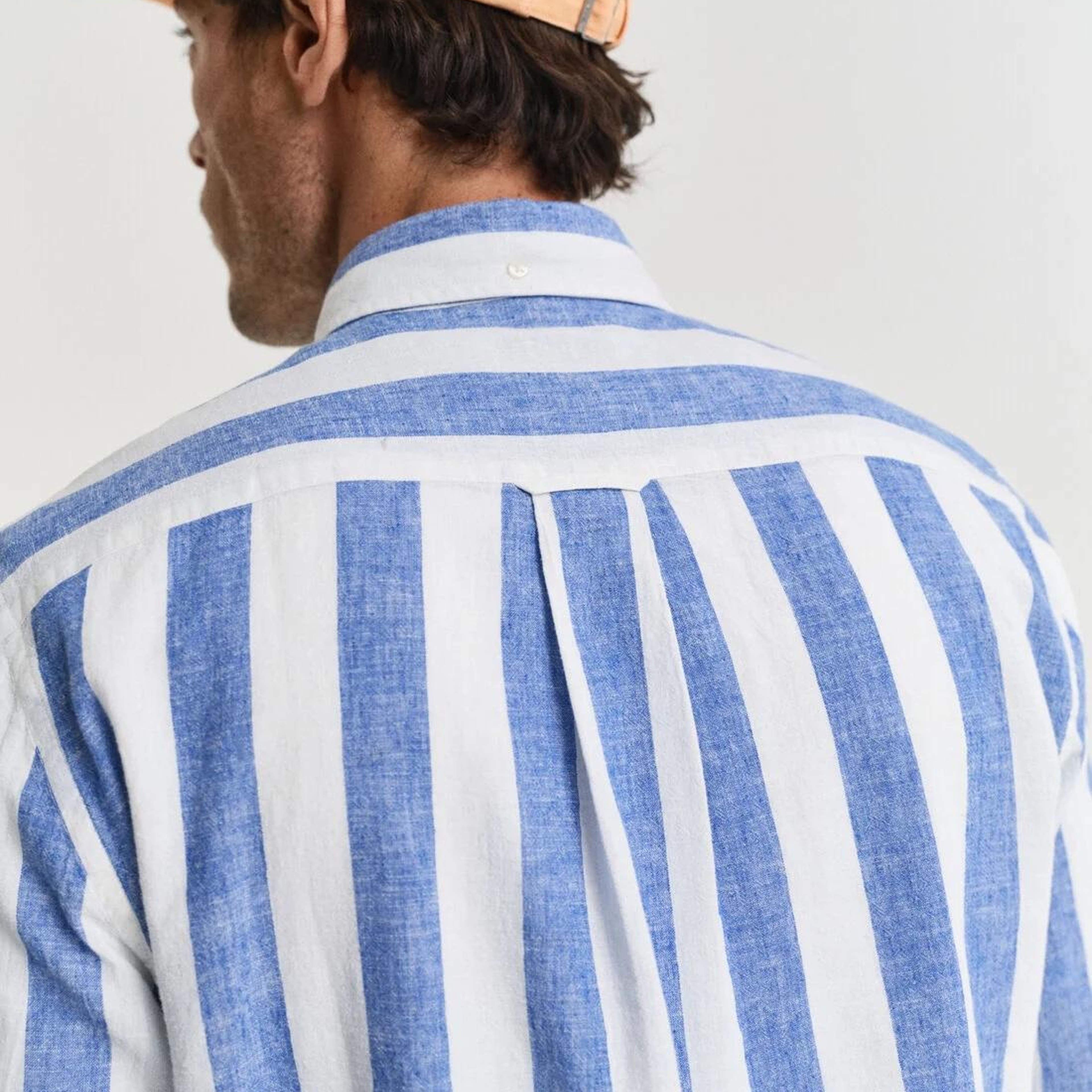 GANT Erkek Mavi  Regular Fit Düğmeli Yaka Çizgili Gömlek