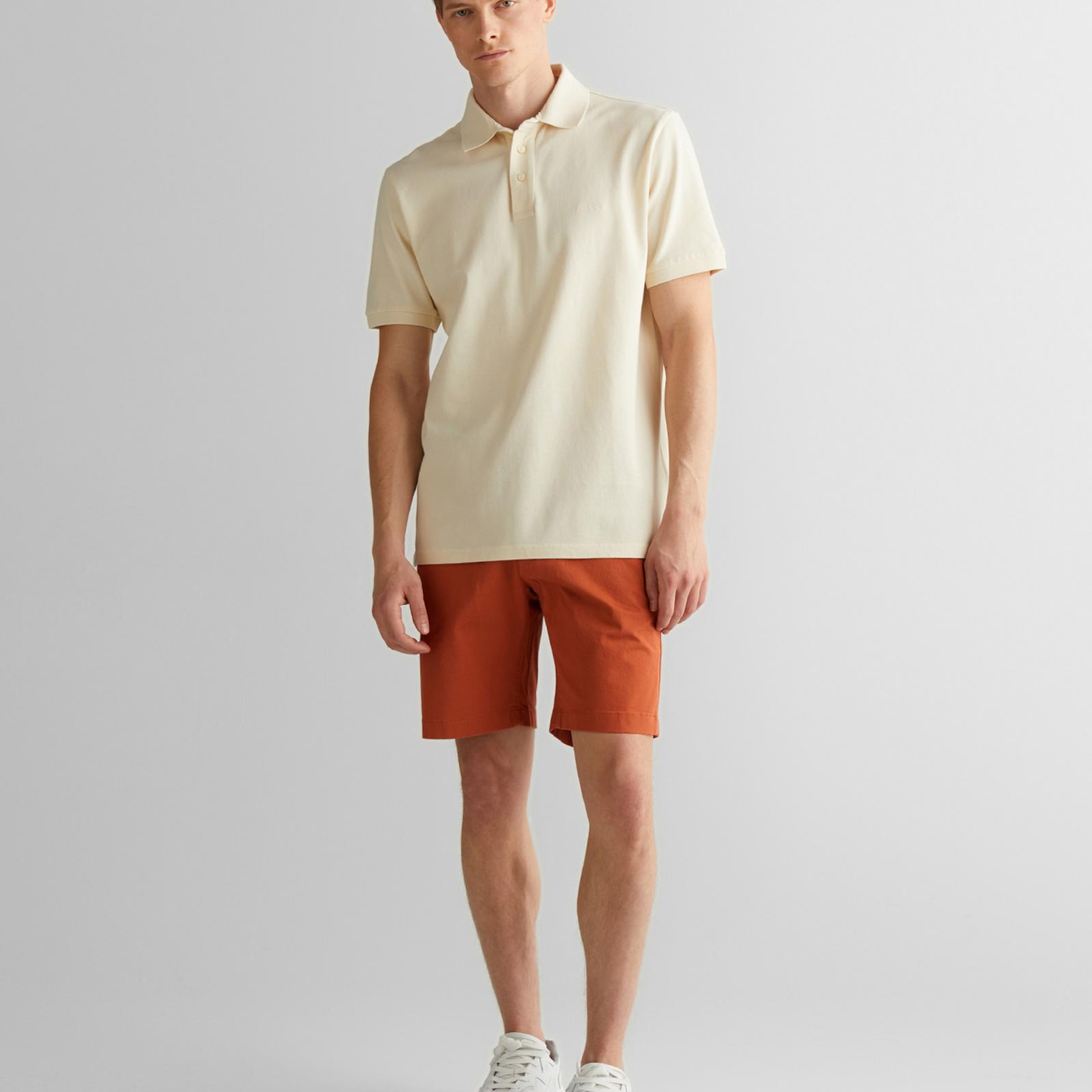 GANT Erkek Krem Regular Fit Polo