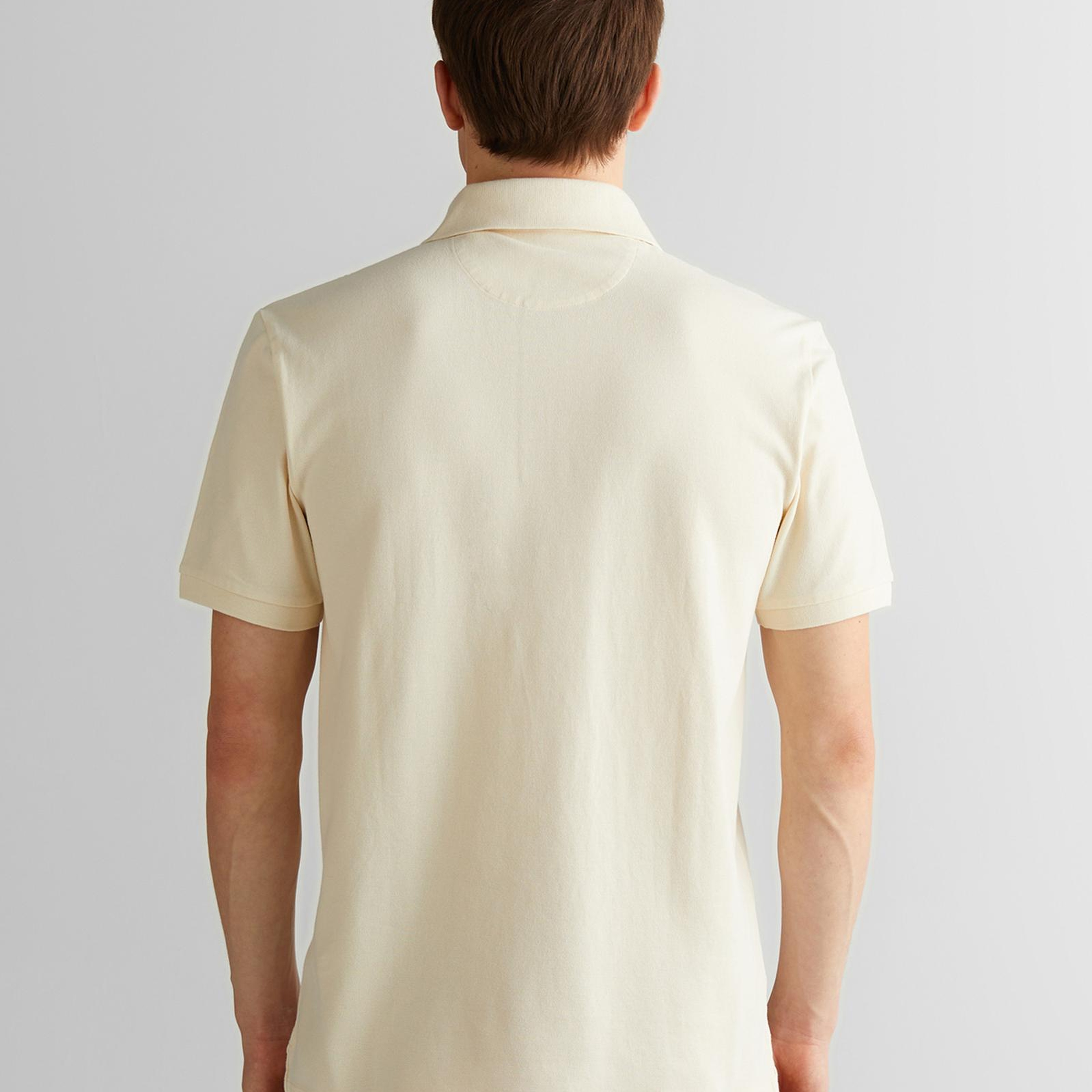 GANT Erkek Krem Regular Fit Polo