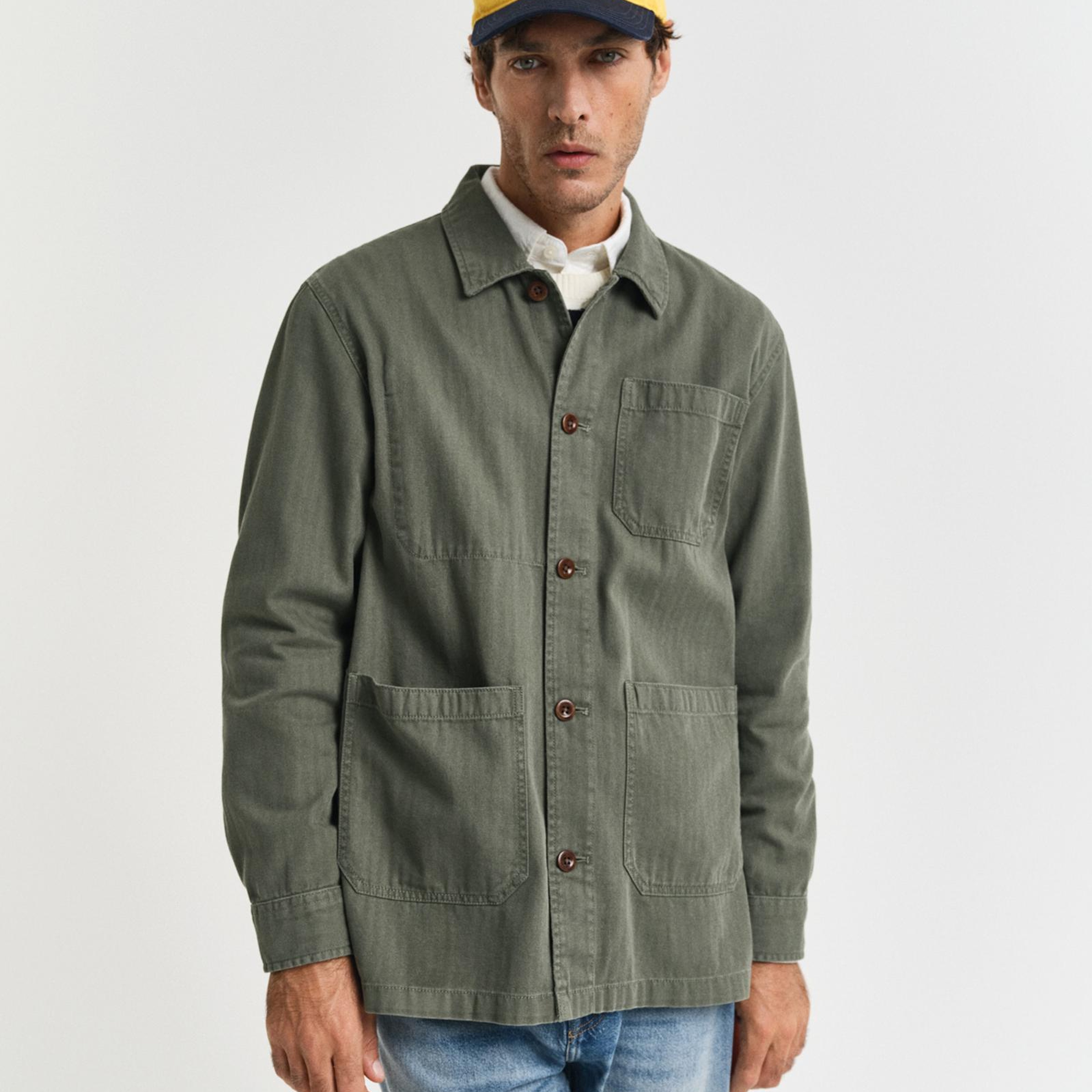 GANT Erkek Yeşil Regular Fit Klasik Yaka Gömlek