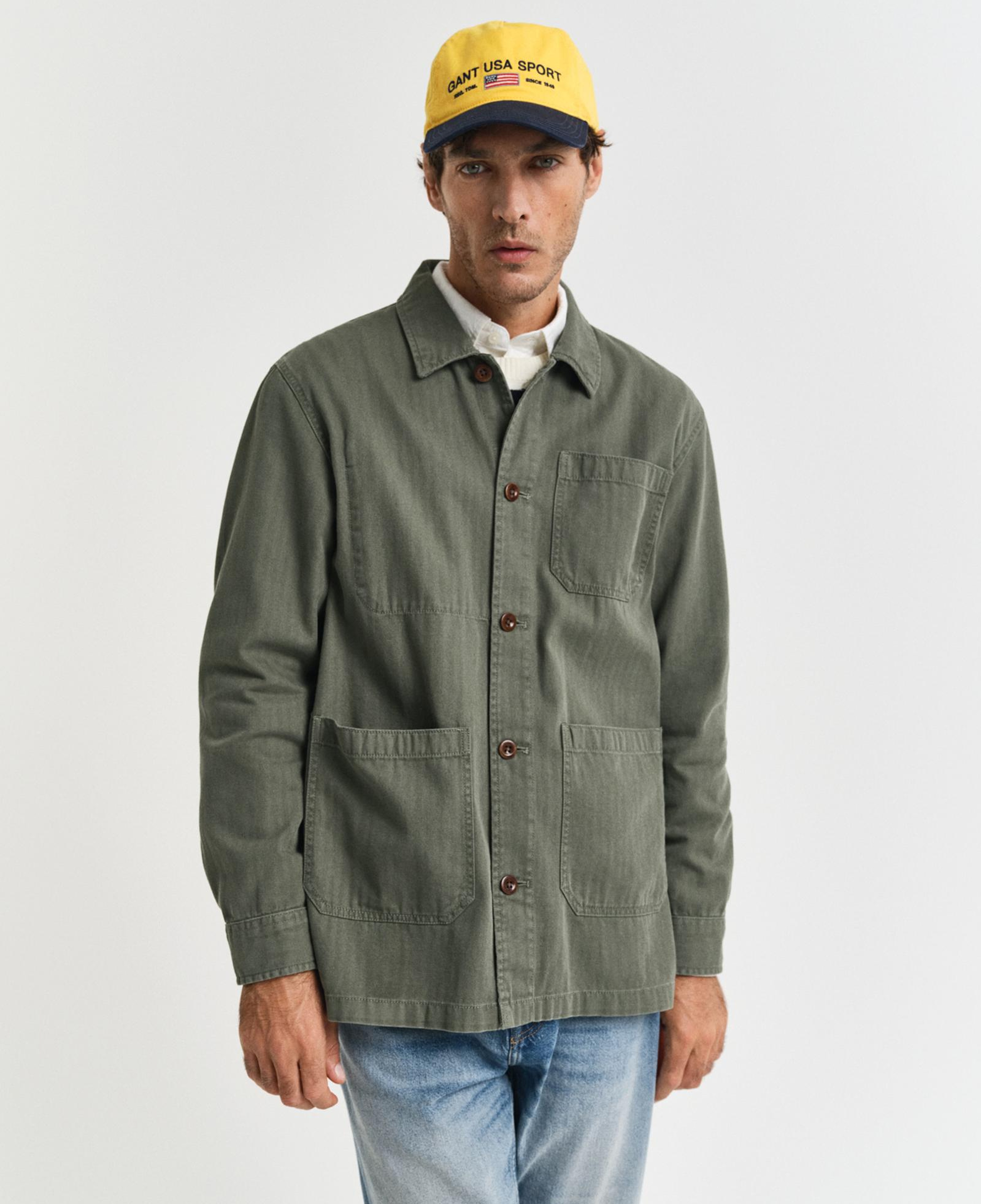 GANT Erkek Yeşil Regular Fit Klasik Yaka Gömlek