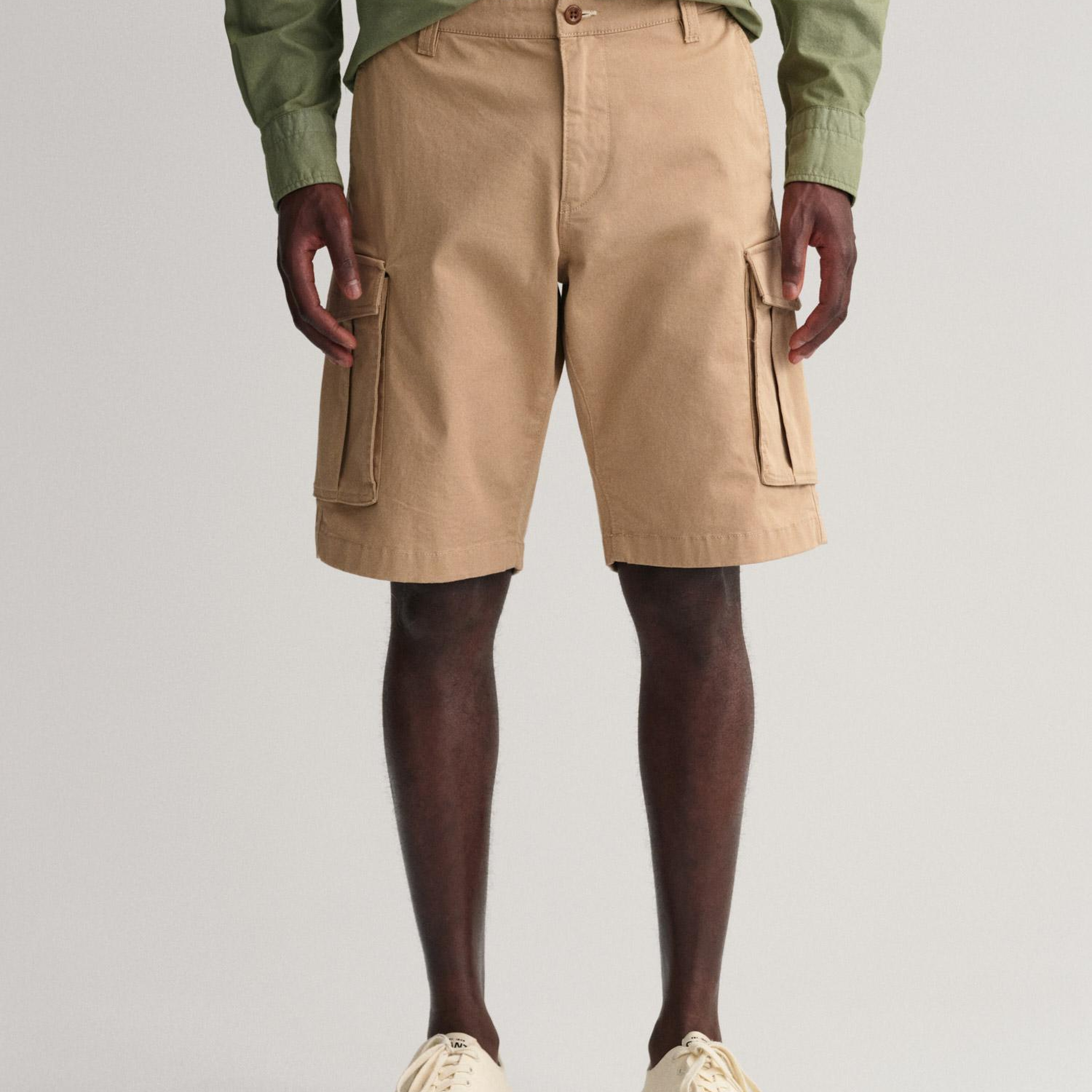 Gant Erkek Bej Relaxed Fit Kargo Şort