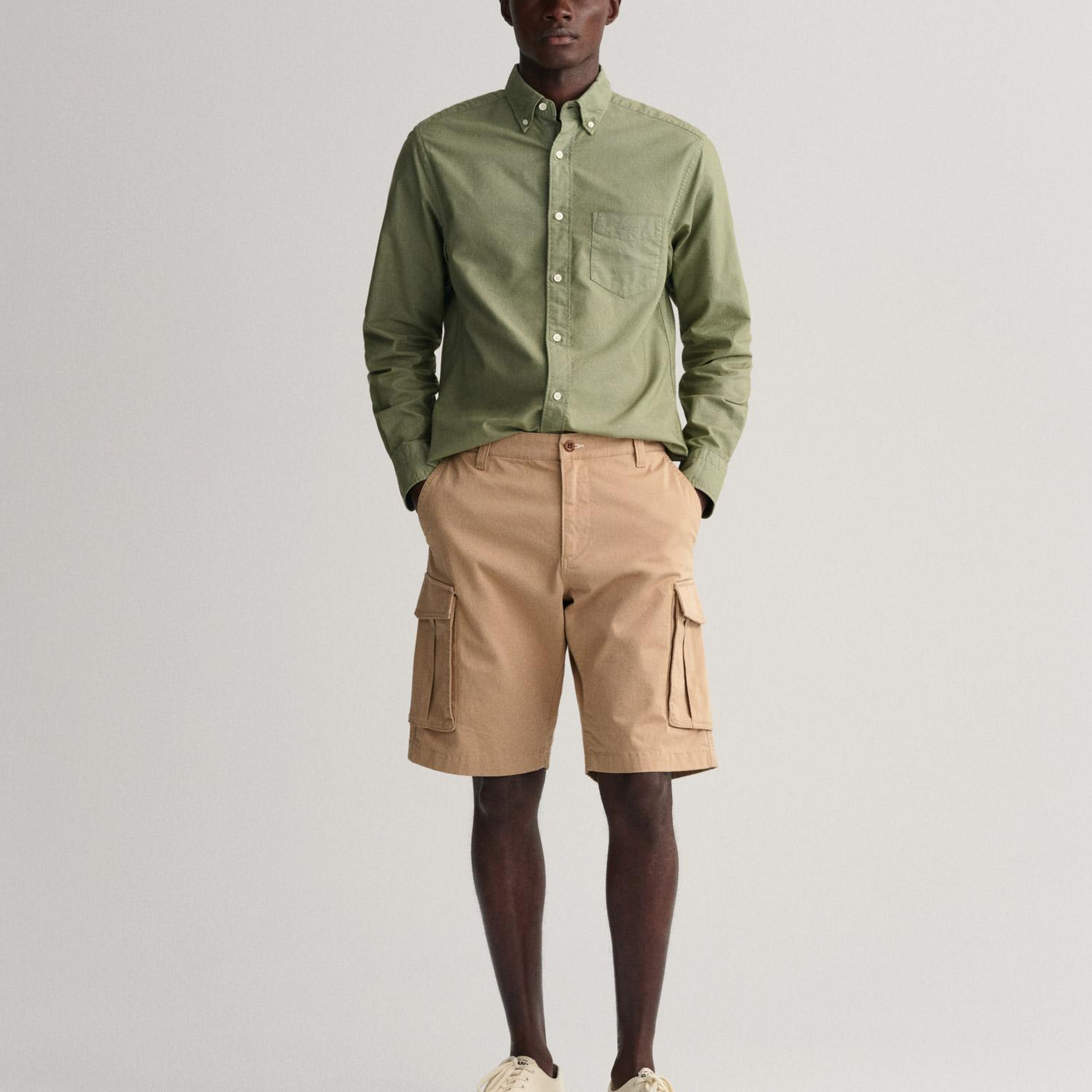 Gant Erkek Bej Relaxed Fit Kargo Şort