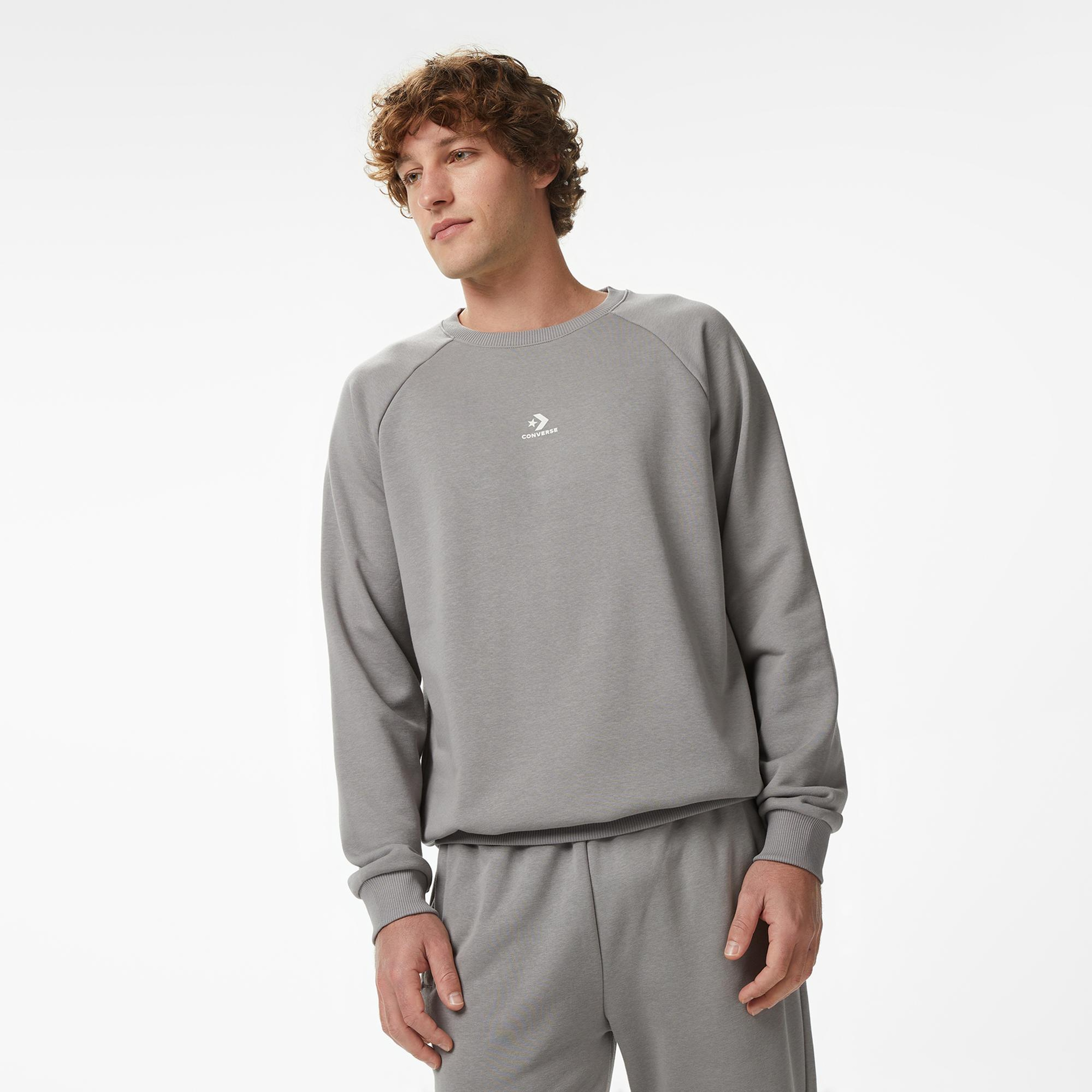 Converse Erkek Gri Sweatshirt