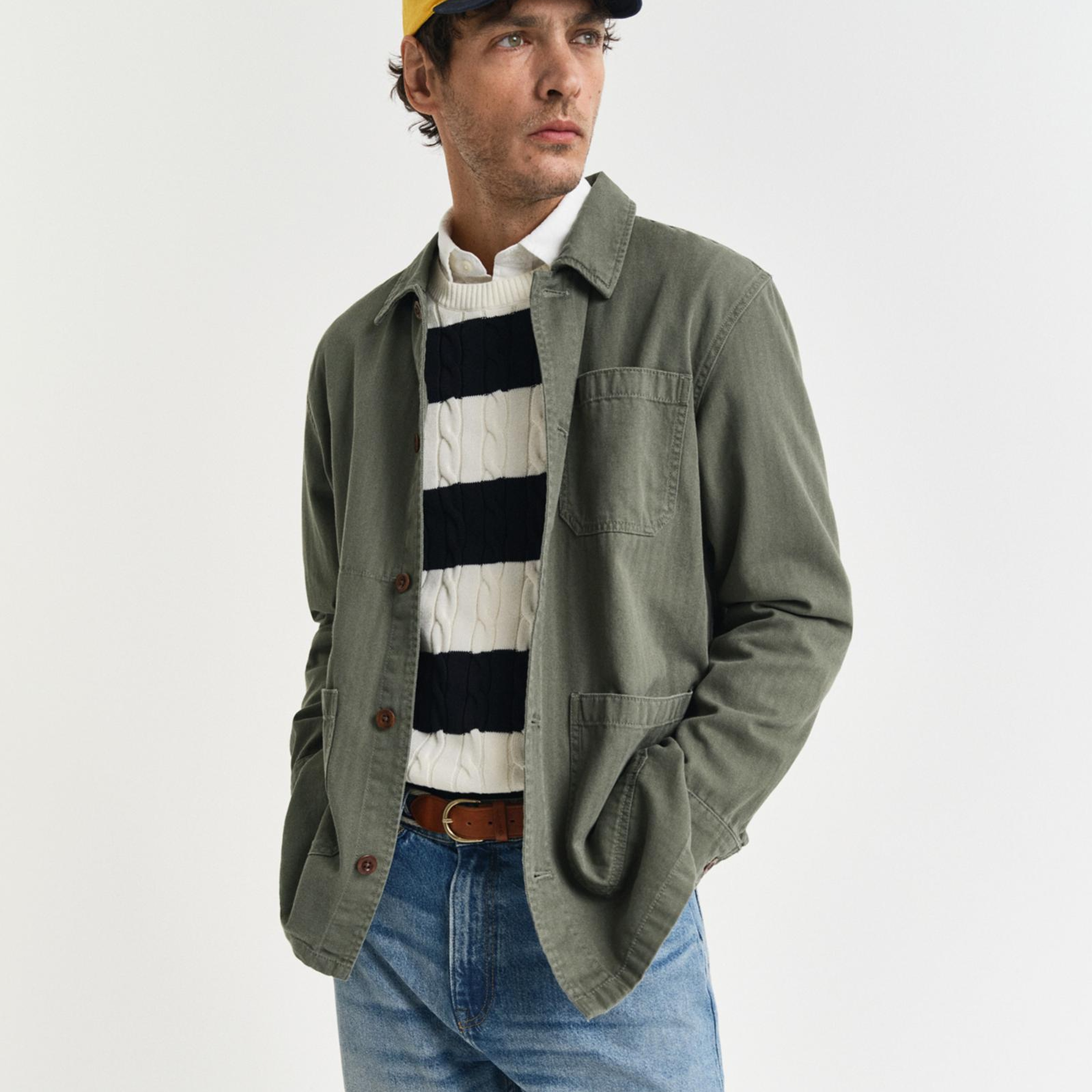 GANT Erkek Yeşil Regular Fit Klasik Yaka Gömlek