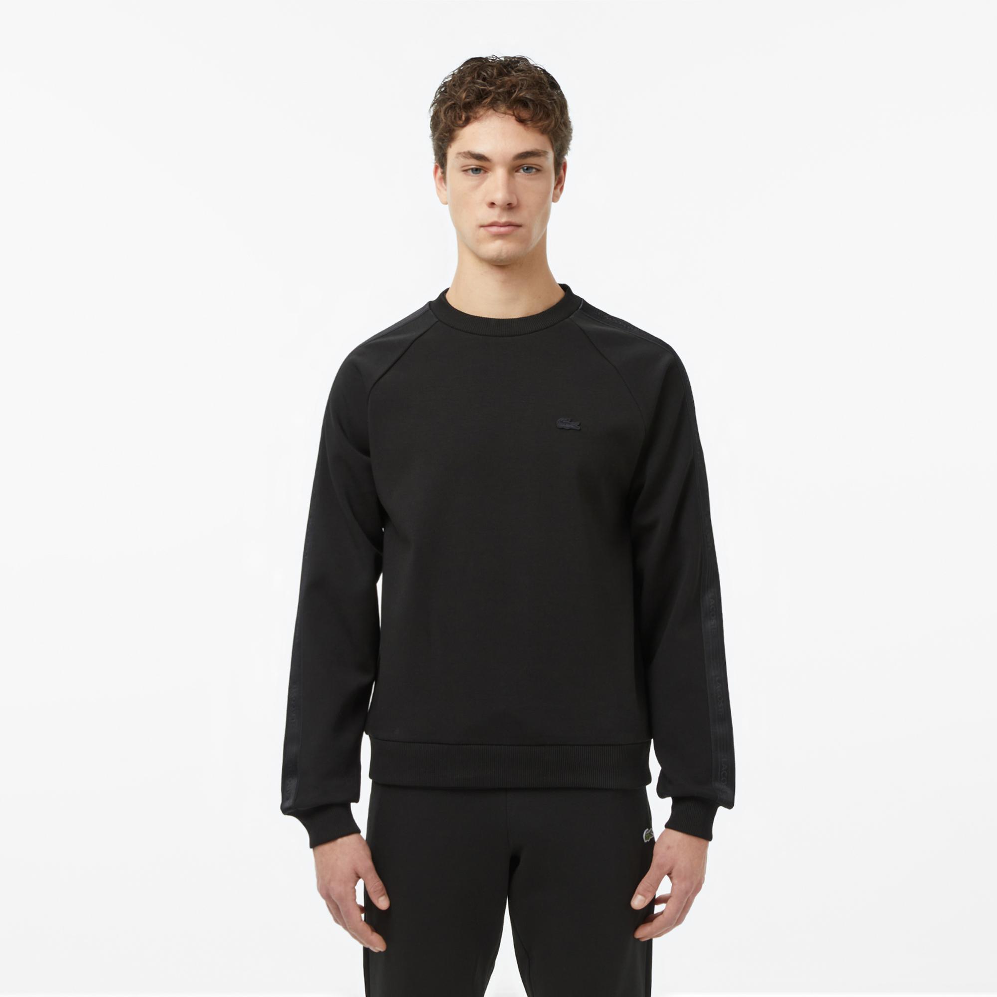 Lacoste Erkek Classic Fit Bisiklet Yaka Siyah Sweatshirt