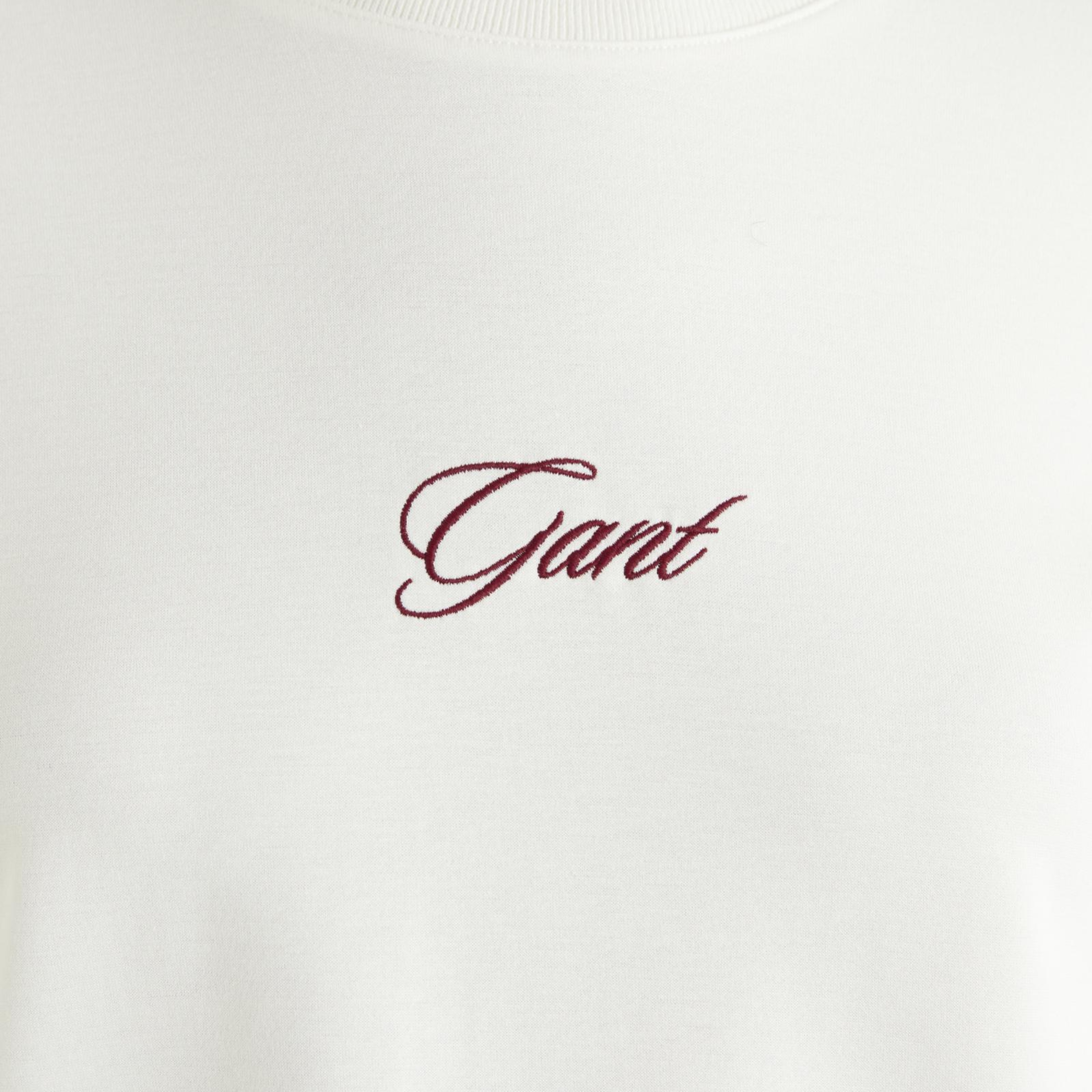 Gant Logo Bisiklet Yaka Tişört