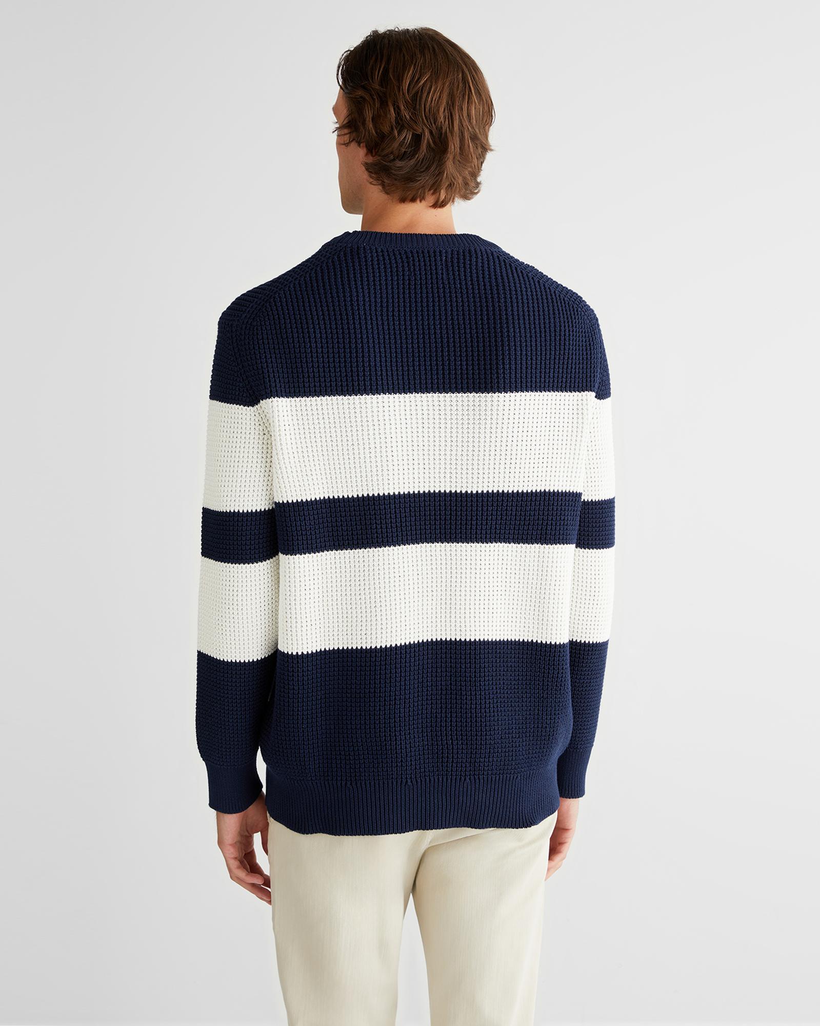 GANT Erkek Lacivert Relaxed Fit Bisiklet Yaka Triko