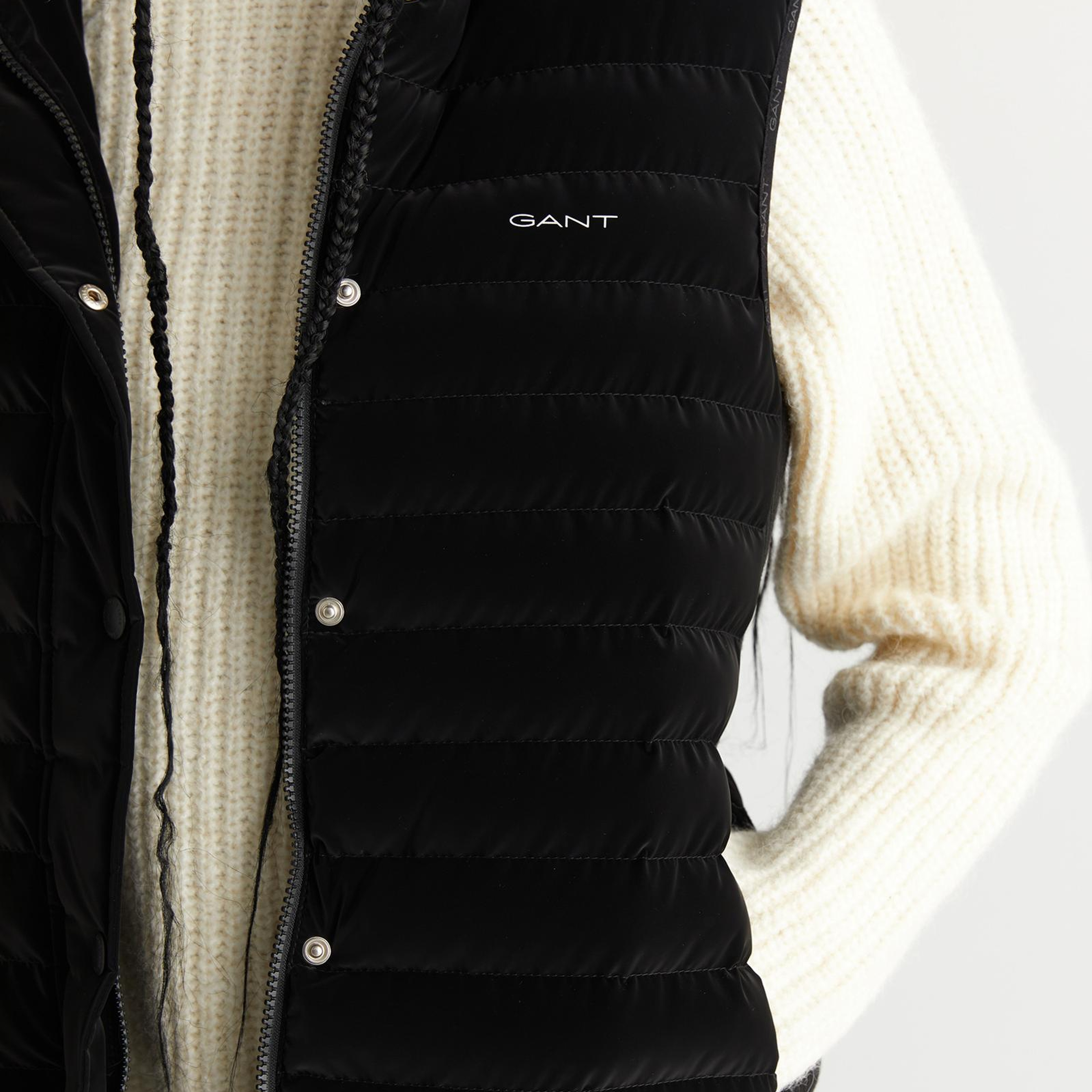 GANT Kadın Siyah Regular Fit Yelek