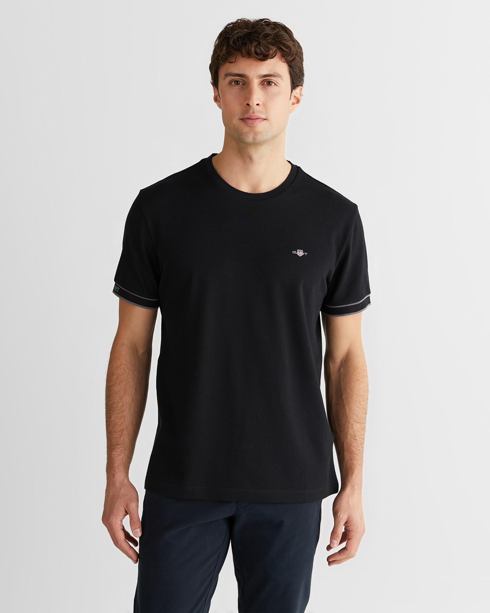 GANT Erkek Siyah T-Shirt