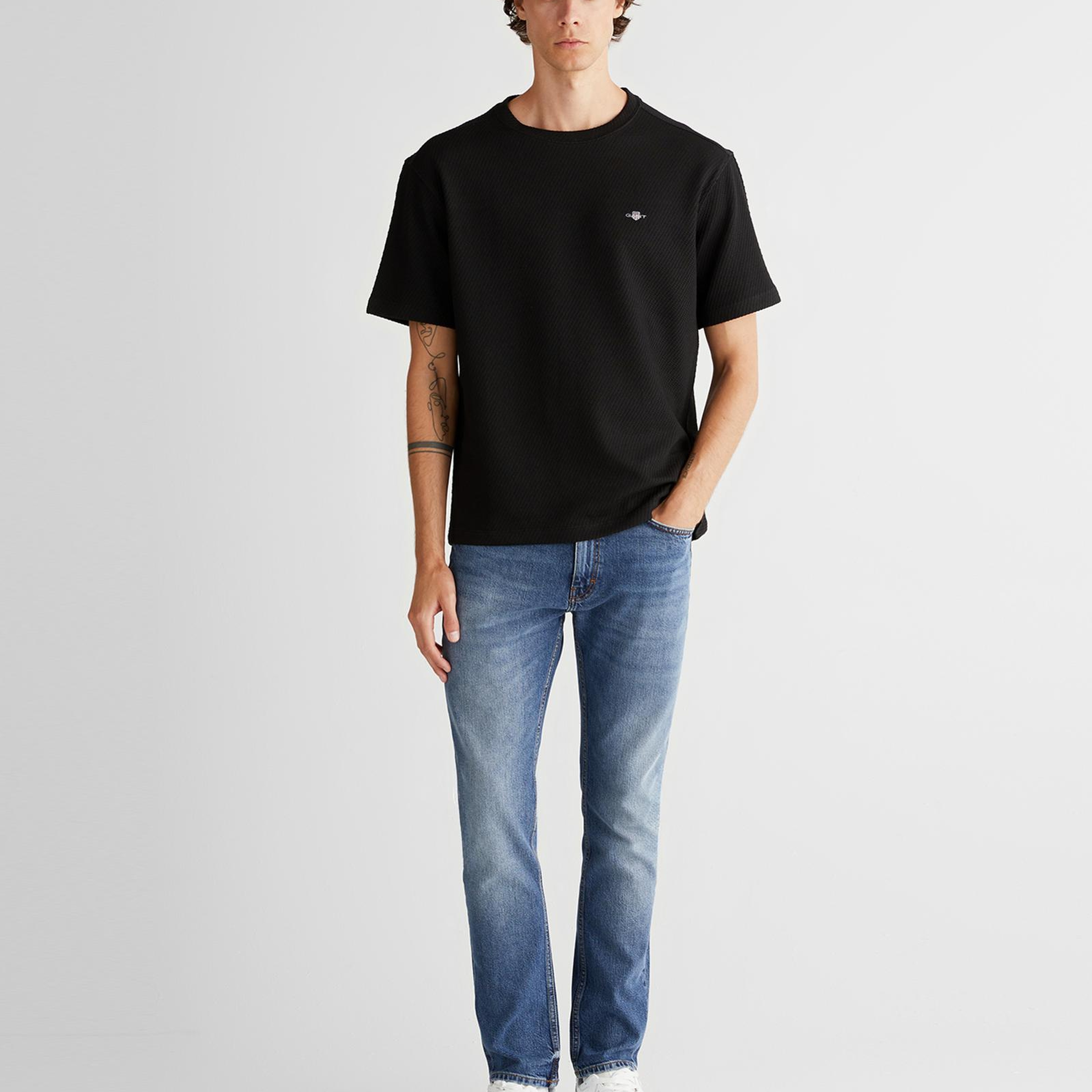 GANT Erkek Siyah T-Shirt