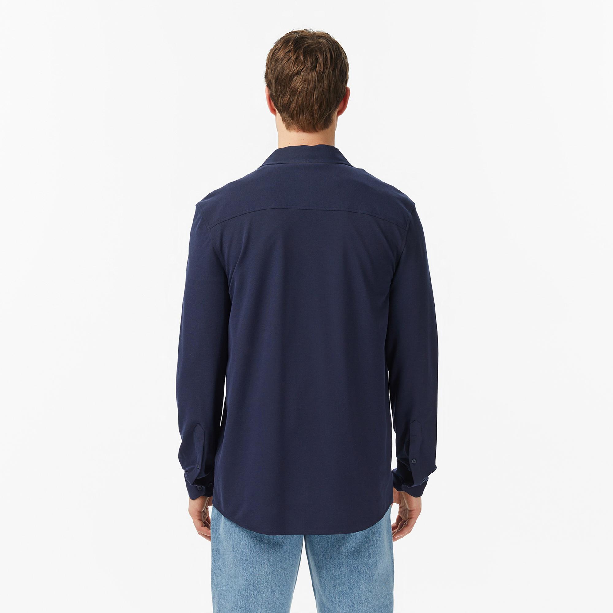 Lacoste Erkek Slim Fit Lacivert Gömlek