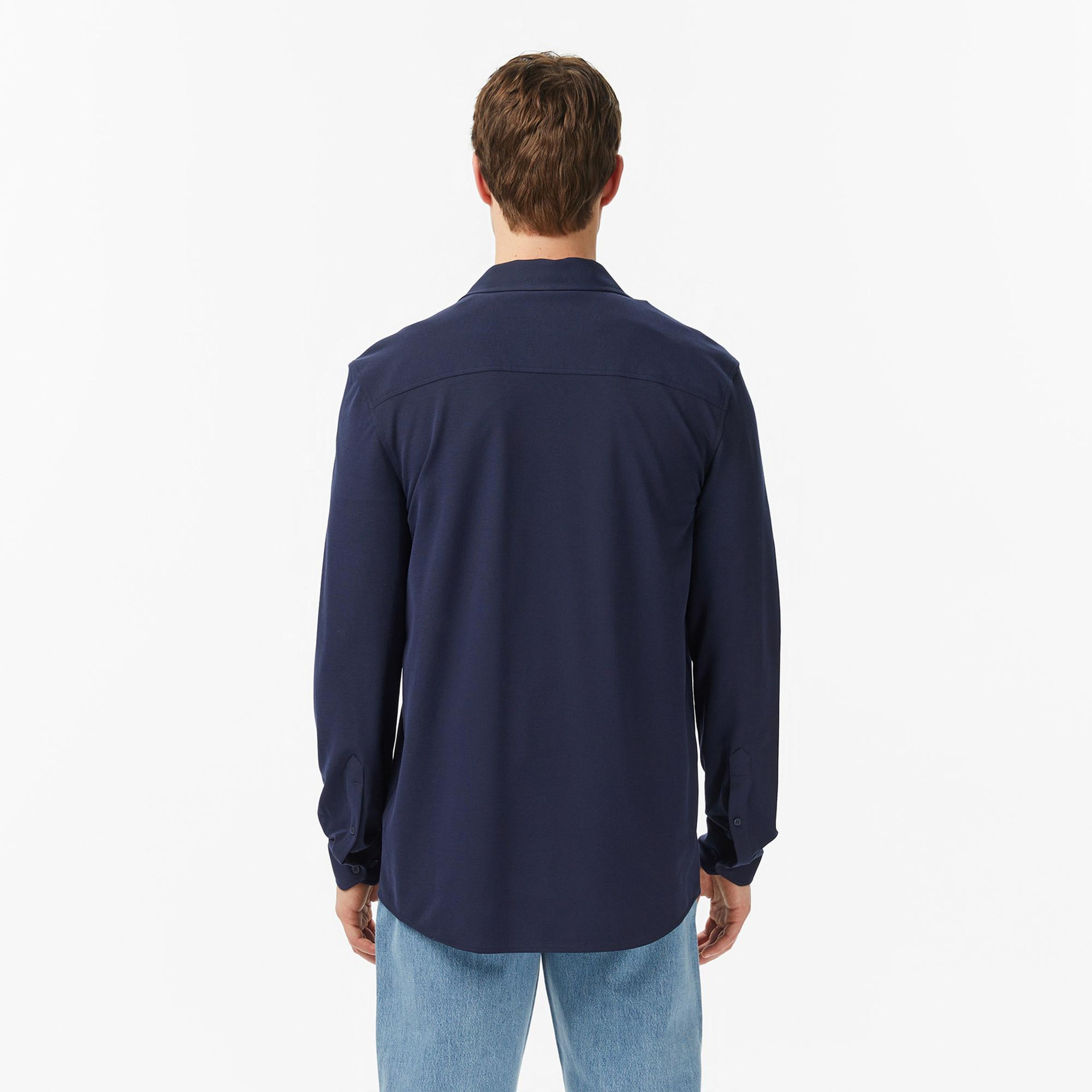 Lacoste Erkek Slim Fit Lacivert Gömlek