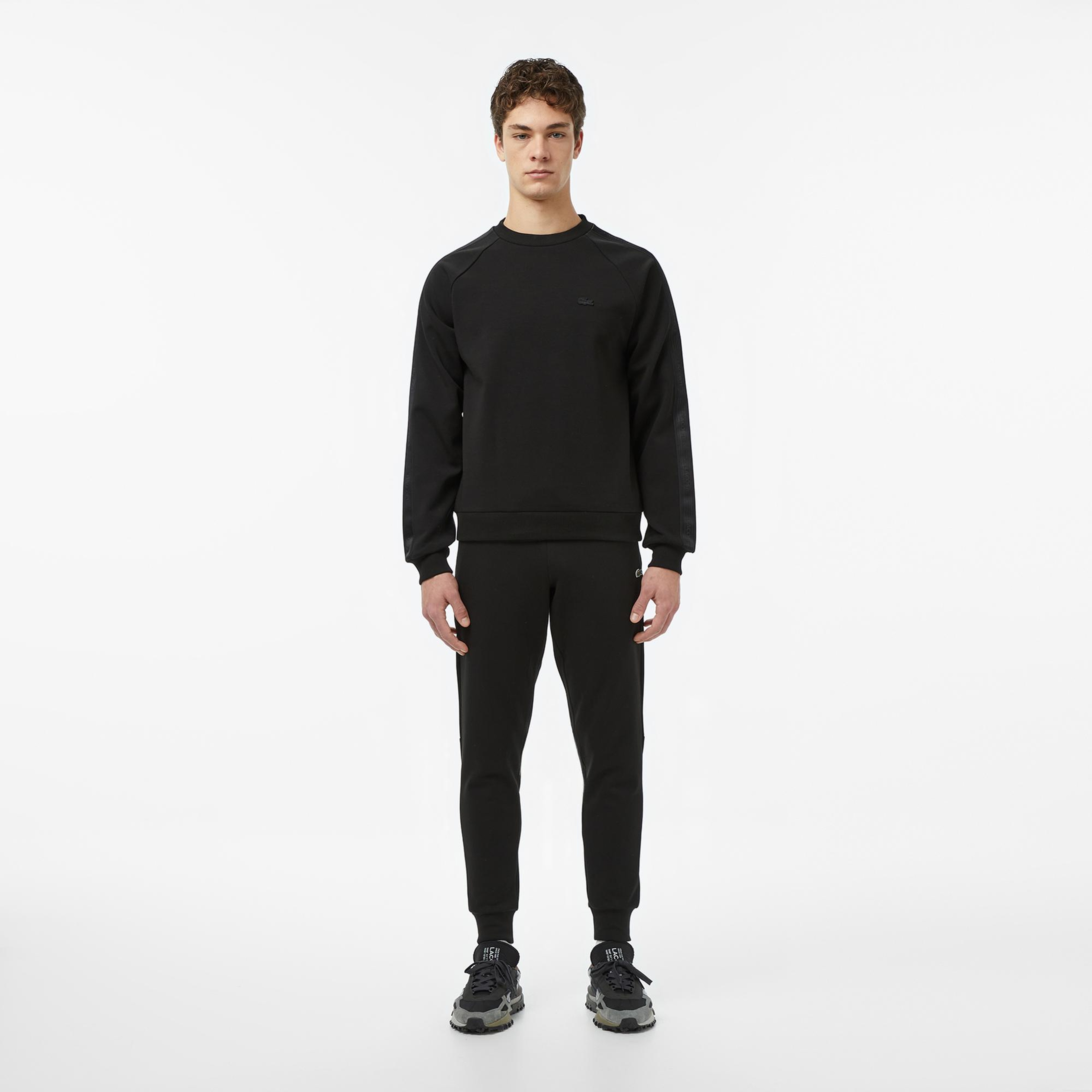 Lacoste Erkek Classic Fit Bisiklet Yaka Siyah Sweatshirt