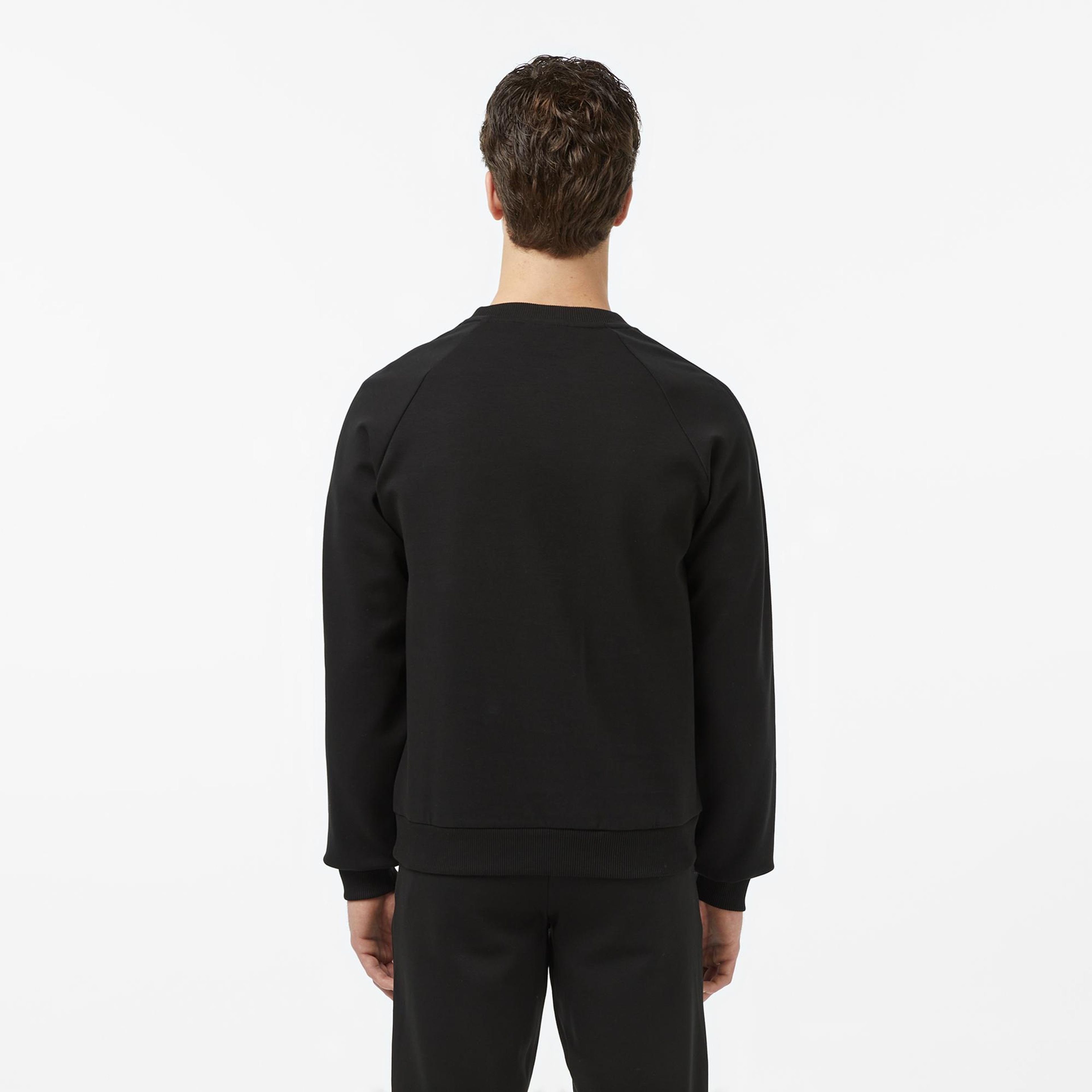 Lacoste Erkek Classic Fit Bisiklet Yaka Siyah Sweatshirt
