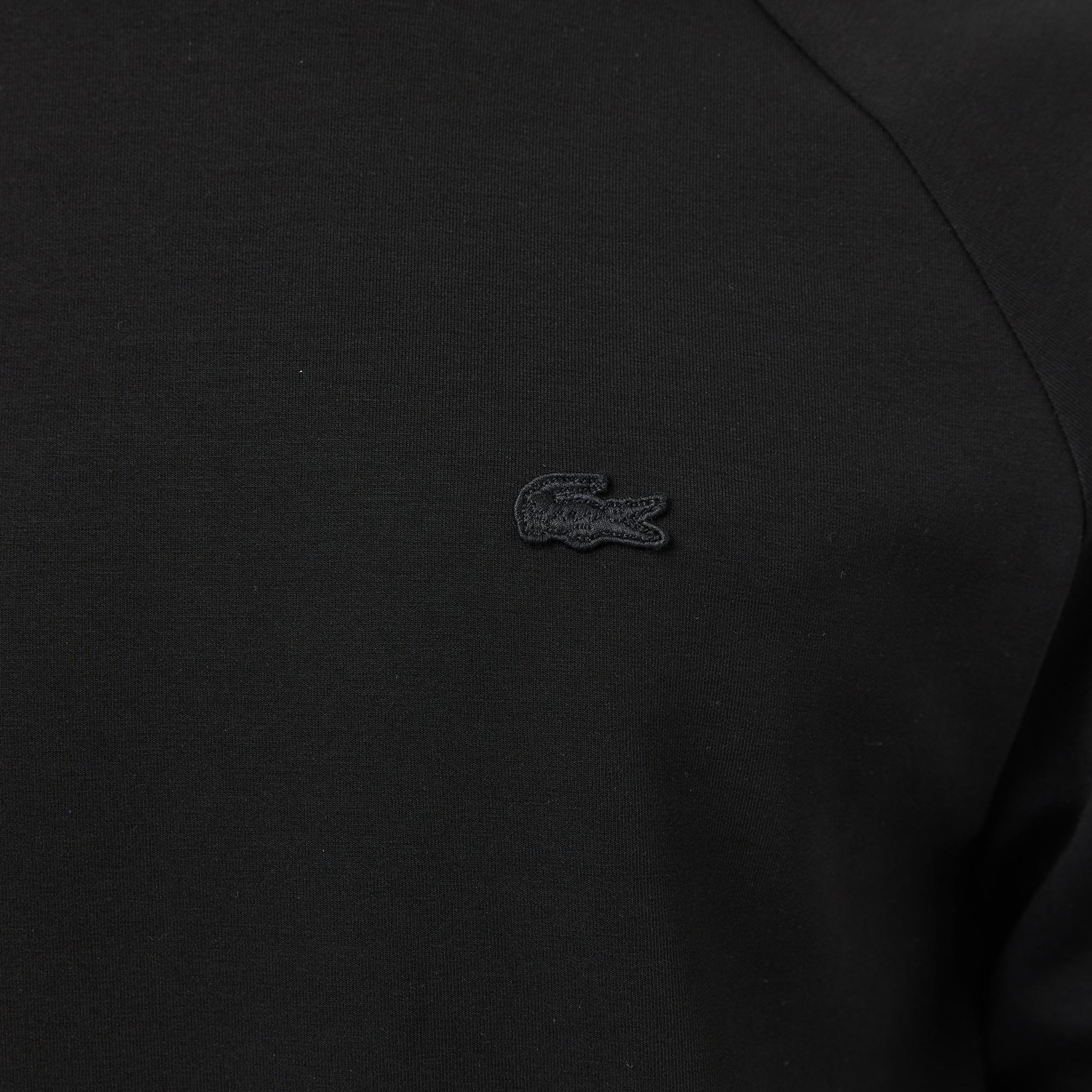 Lacoste Erkek Classic Fit Bisiklet Yaka Siyah Sweatshirt